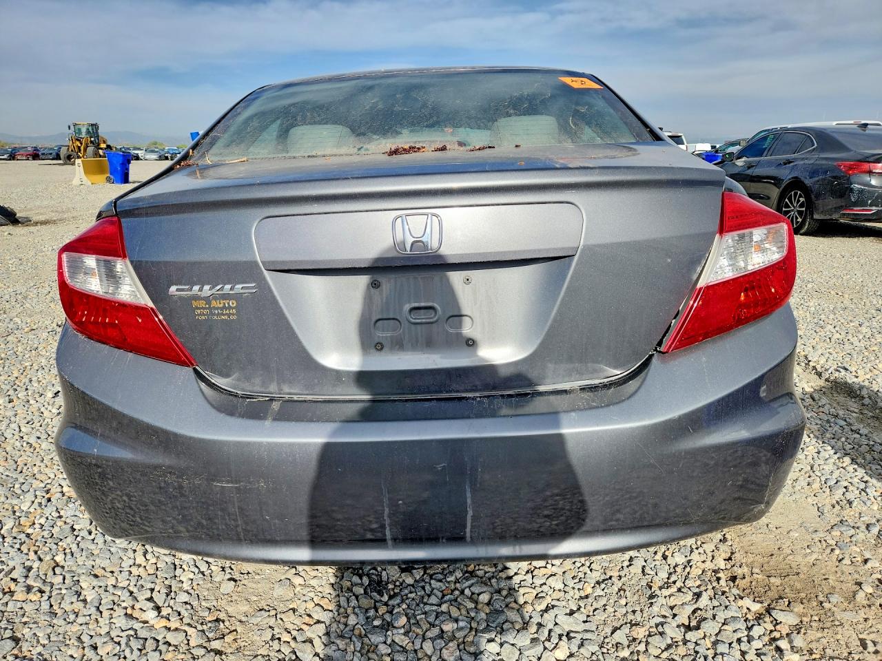 2012 Honda Civic Gray vin: 19XFB2F93CE314839