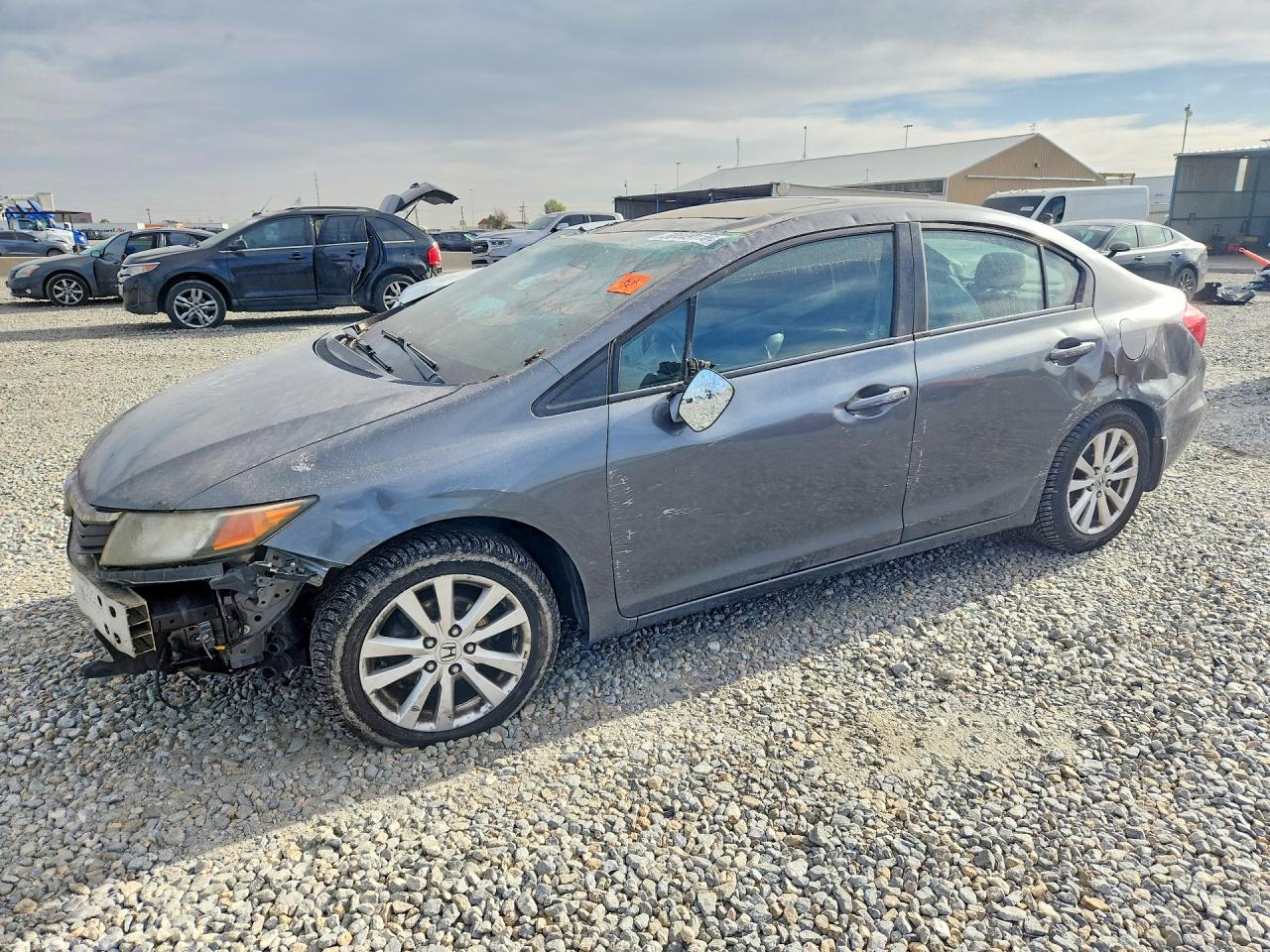 2012 Honda Civic Серый vin: 19XFB2F93CE314839
