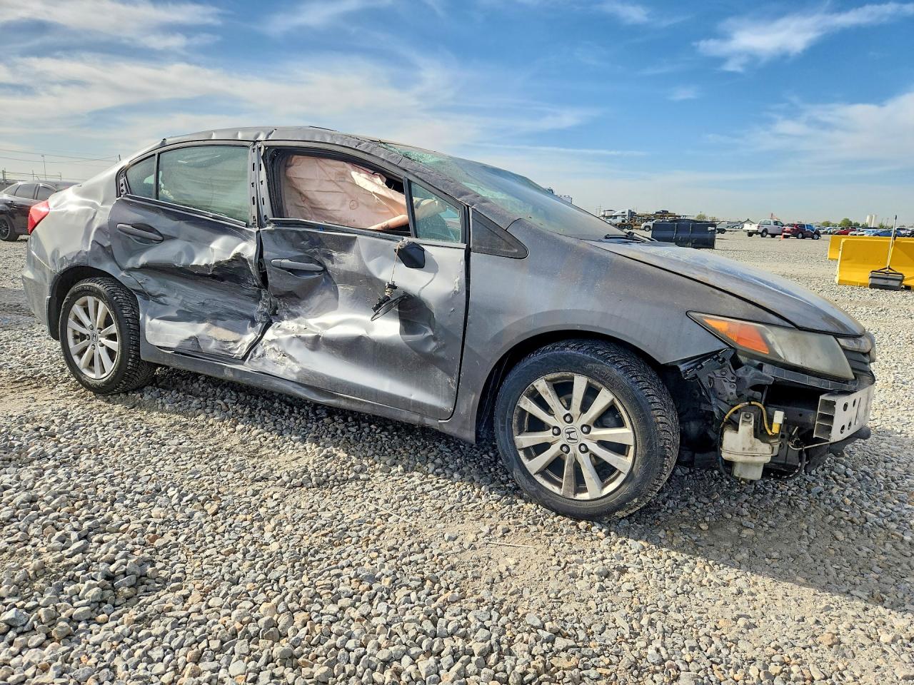 2012 Honda Civic Gray vin: 19XFB2F93CE314839