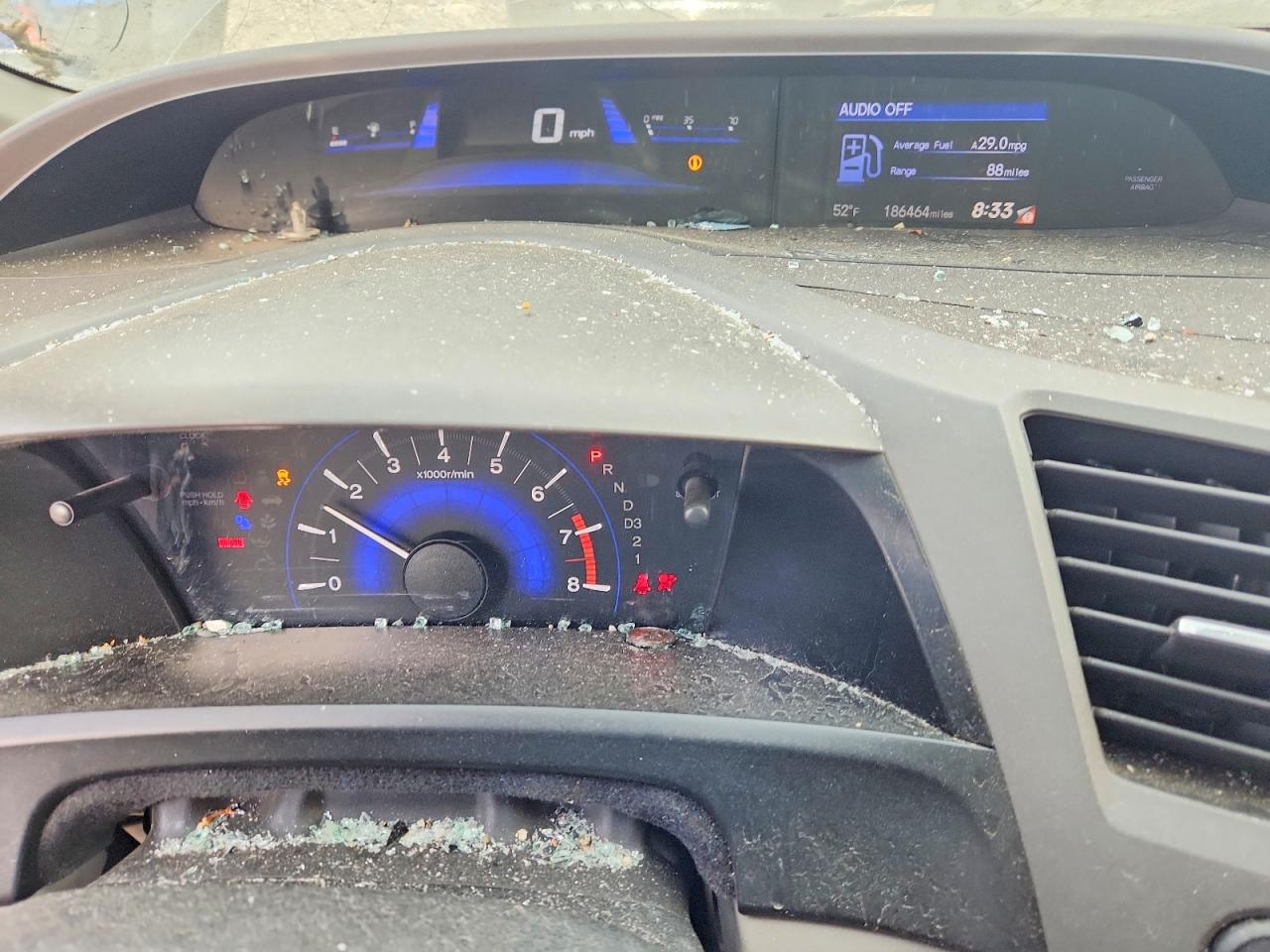 2012 Honda Civic Gray vin: 19XFB2F93CE314839