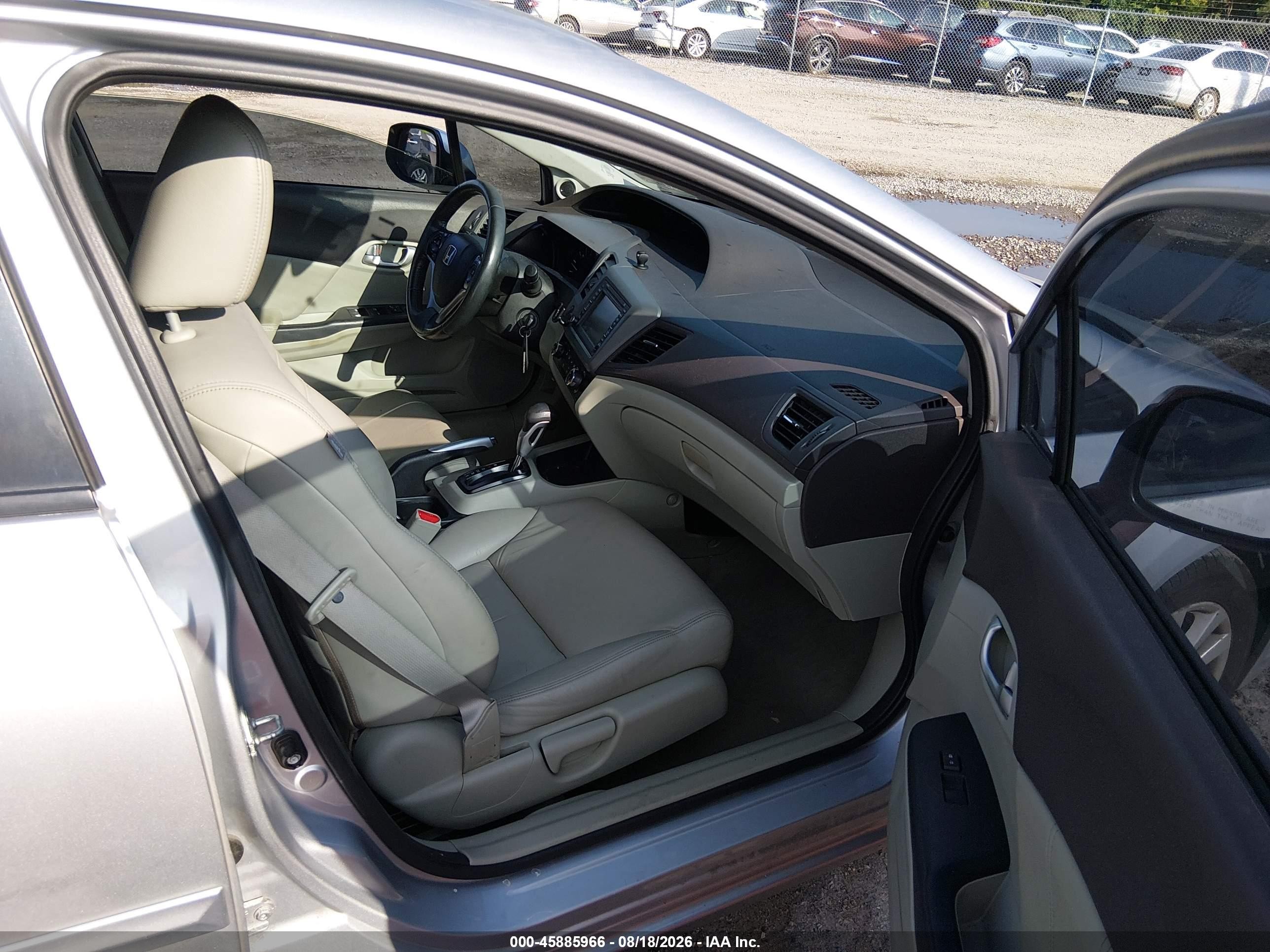 2012 Honda Civic Ex-l Silver vin: 19XFB2F93CE330538