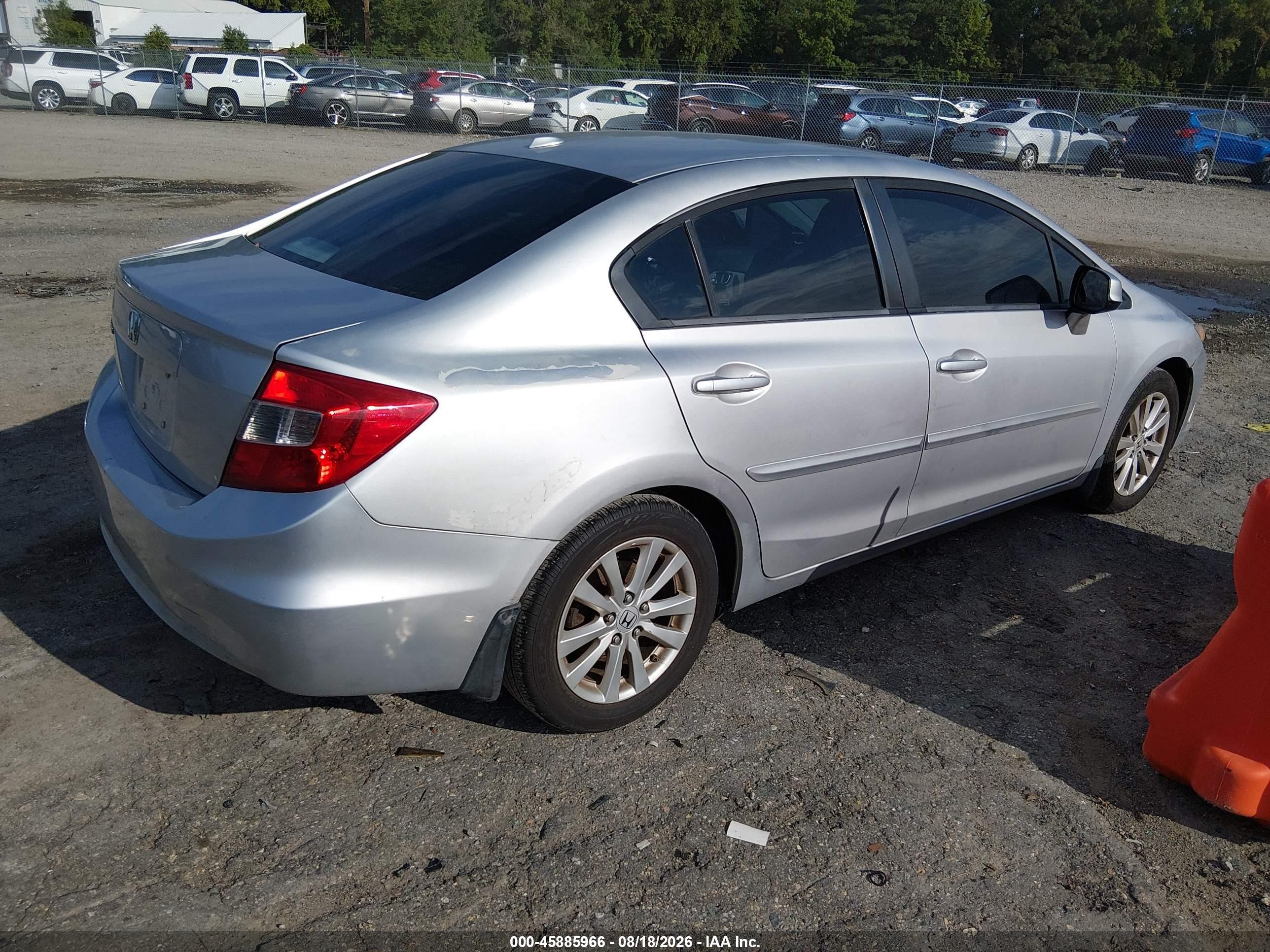 2012 Honda Civic Ex-l Silver vin: 19XFB2F93CE330538