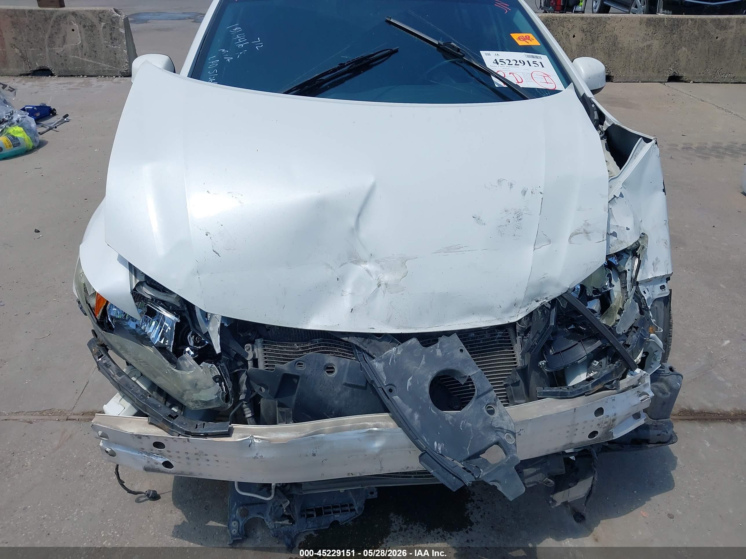 2013 Honda Civic Ex-l White vin: 19XFB2F93DE036767