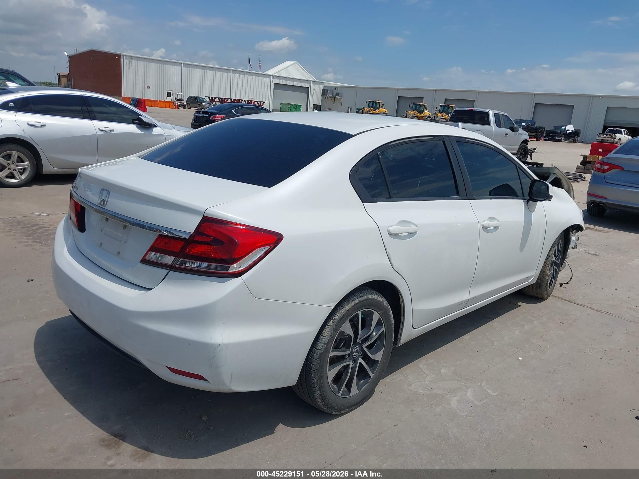 2013 Honda Civic Ex-l White vin: 19XFB2F93DE036767