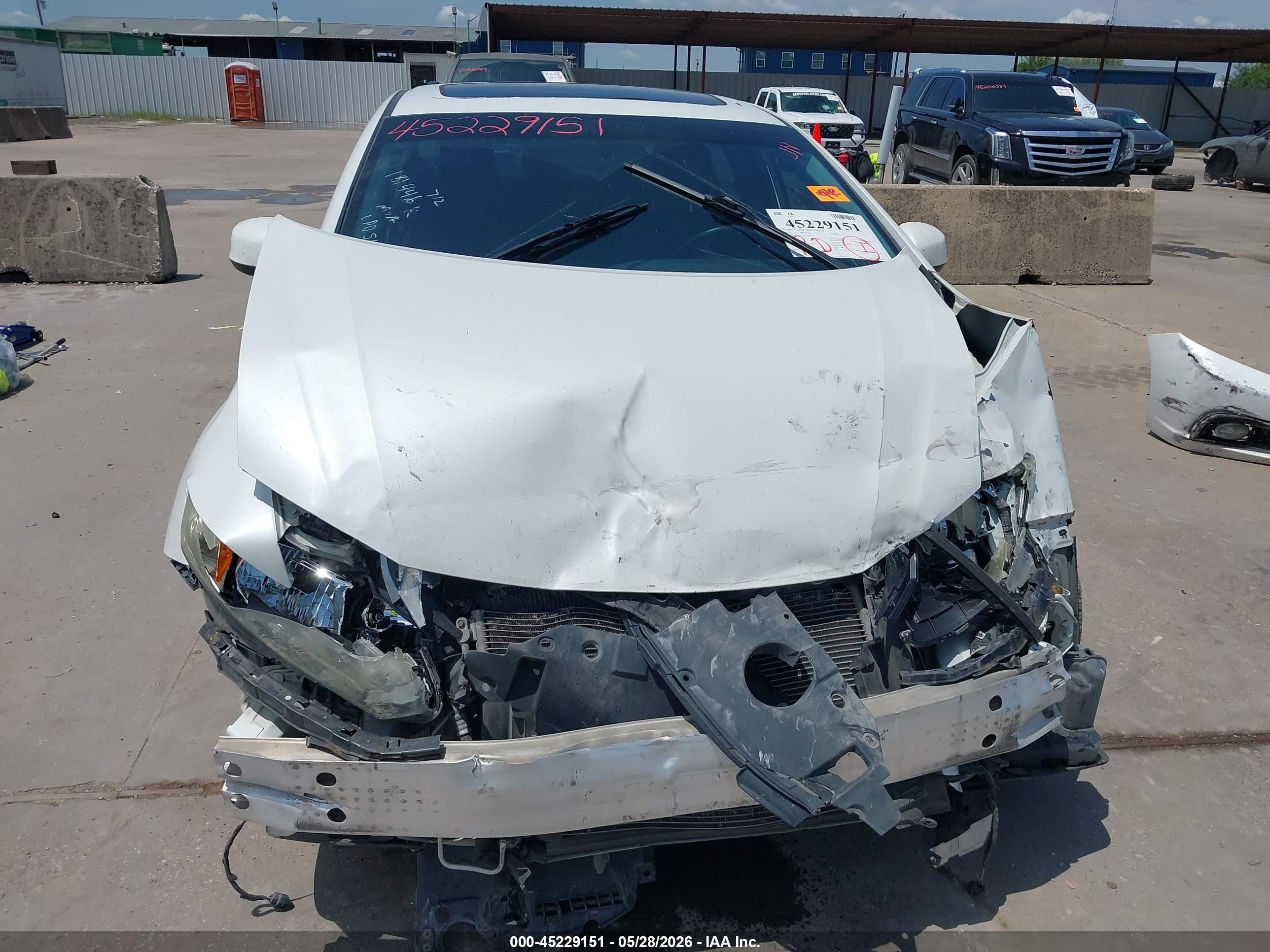 2013 Honda Civic Ex-l White vin: 19XFB2F93DE036767