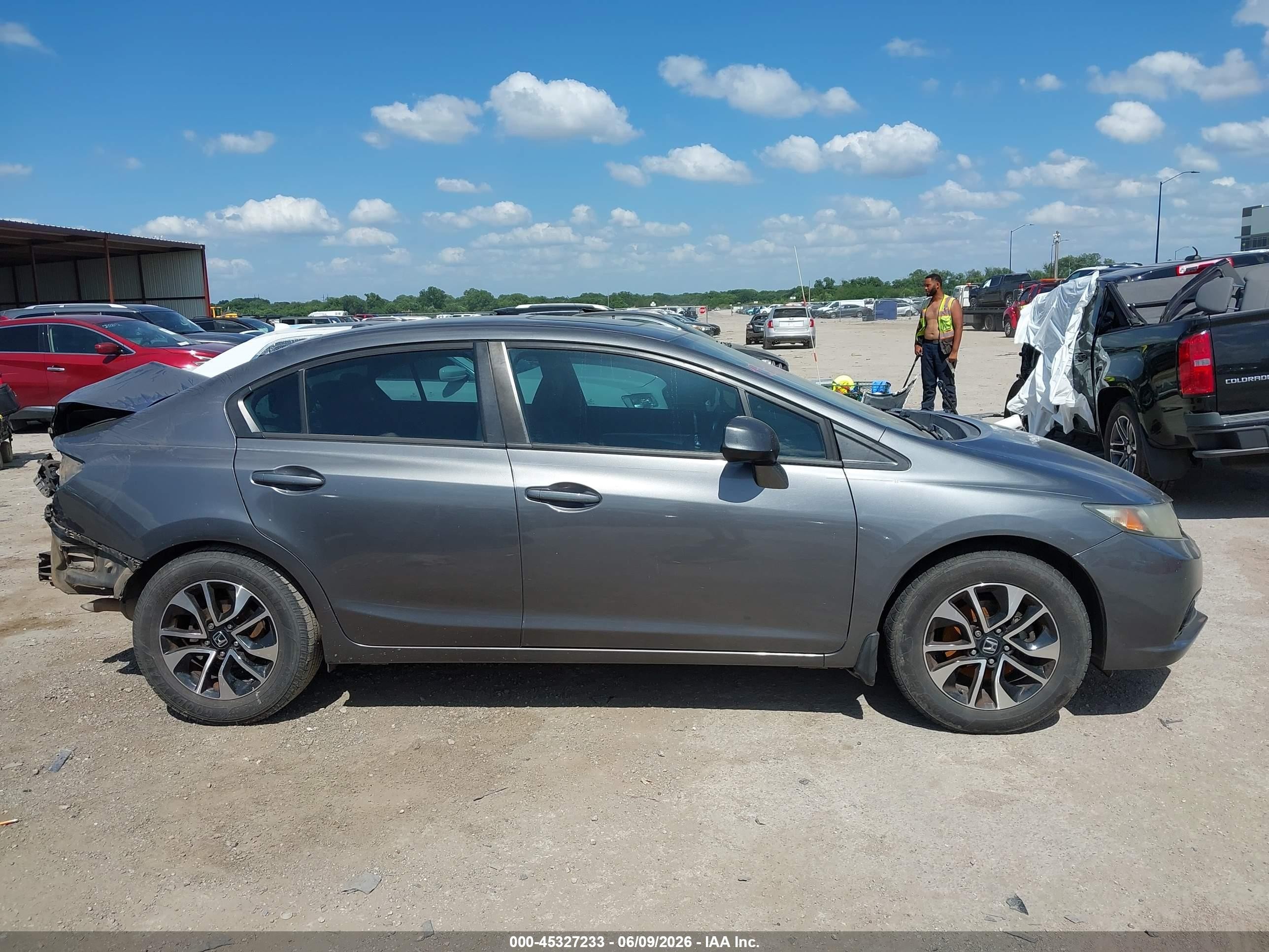 2013 Honda Civic Ex-l Gray vin: 19XFB2F93DE046070