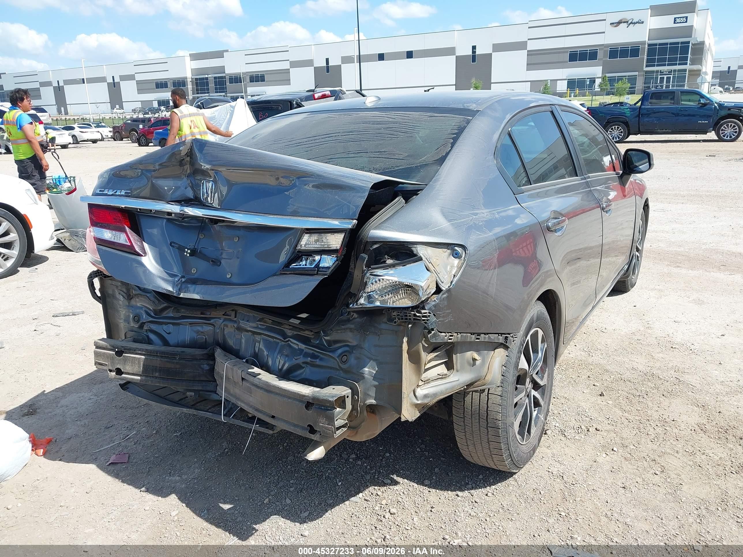 2013 Honda Civic Ex-l Gray vin: 19XFB2F93DE046070