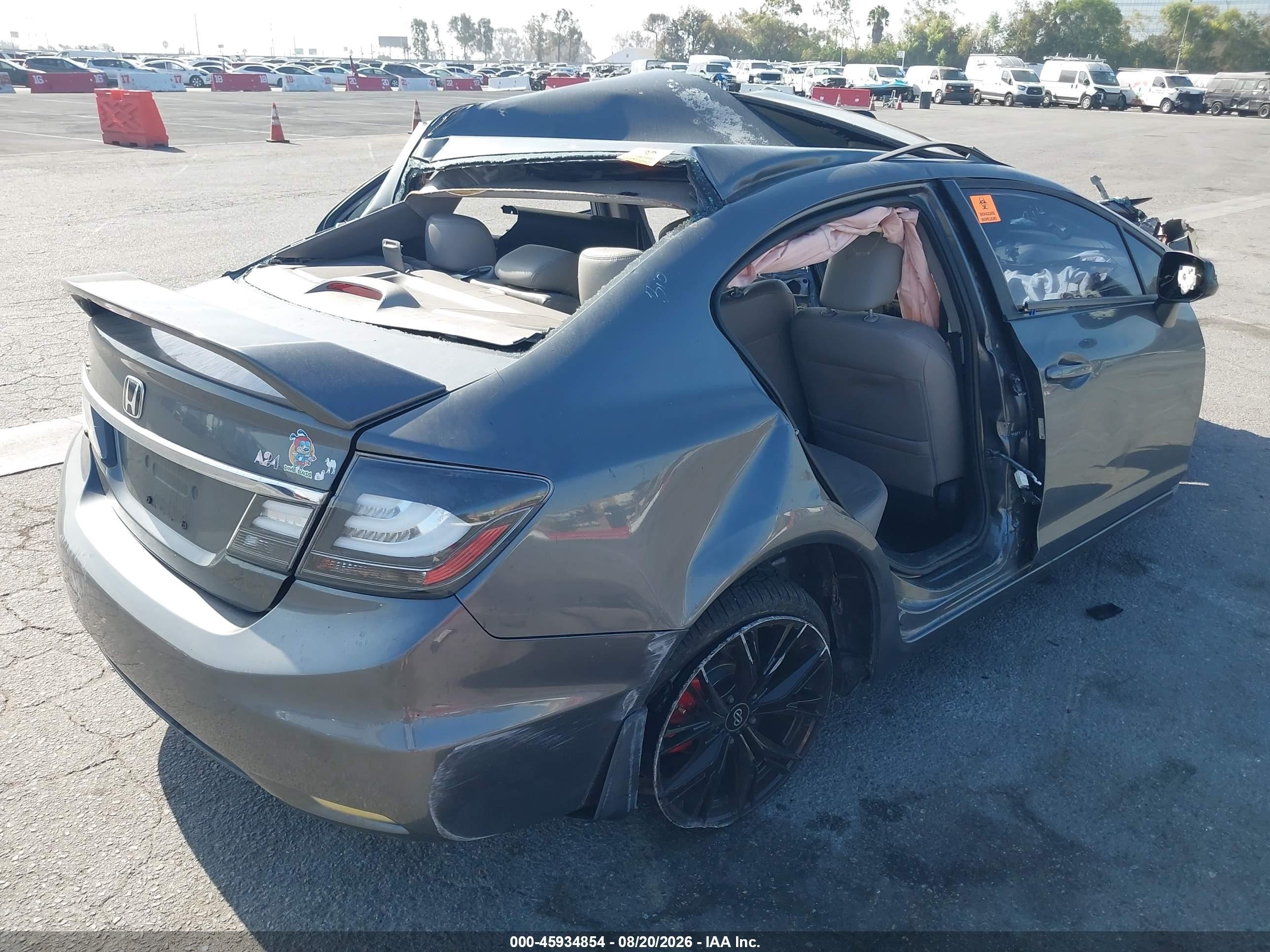 2013 Honda Civic Ex-l Gray vin: 19XFB2F93DE211308