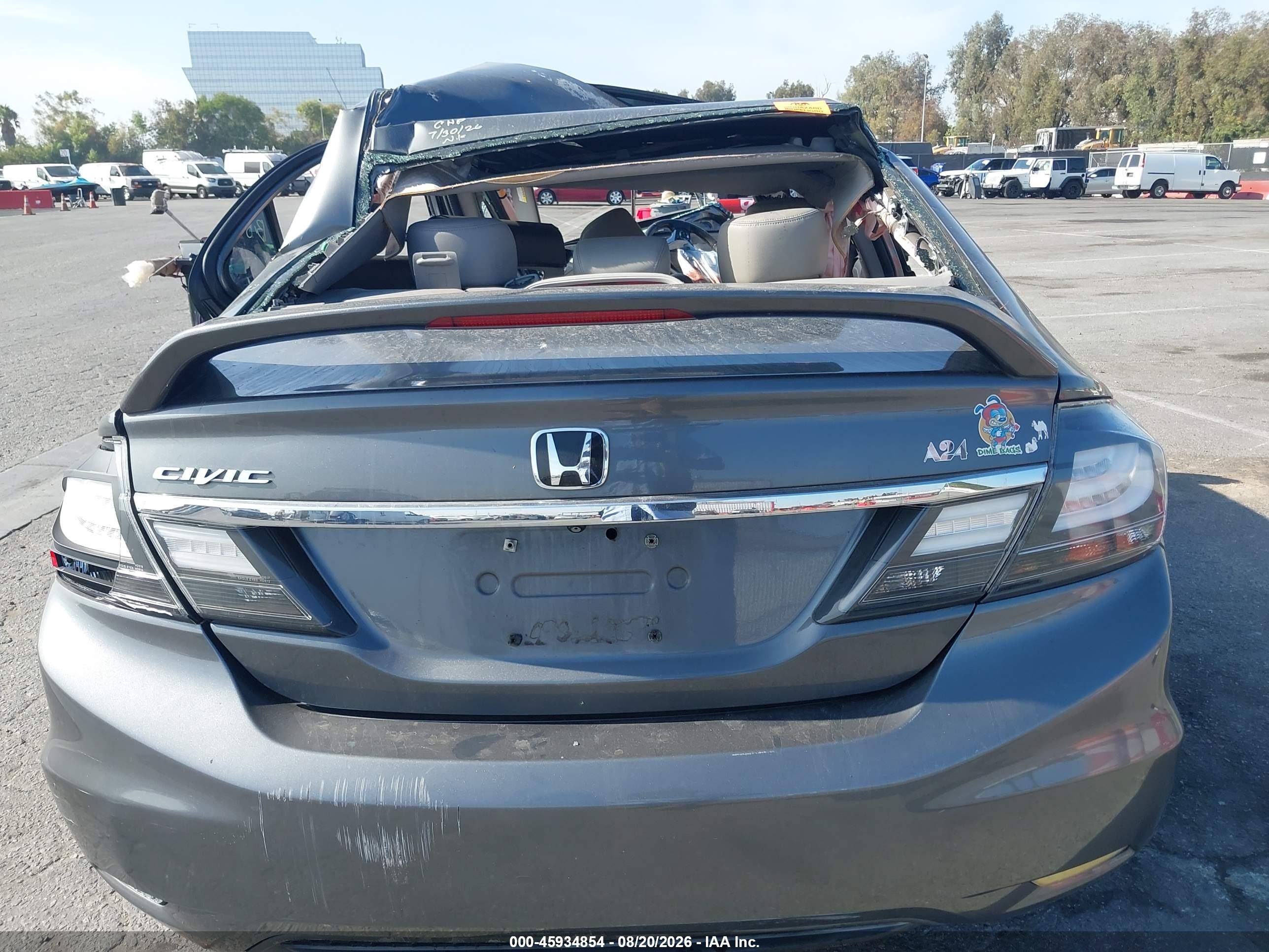 2013 Honda Civic Ex-l Gray vin: 19XFB2F93DE211308
