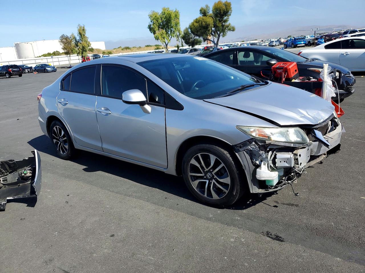 2013 Honda Civic Exl Silver vin: 19XFB2F93DE243160
