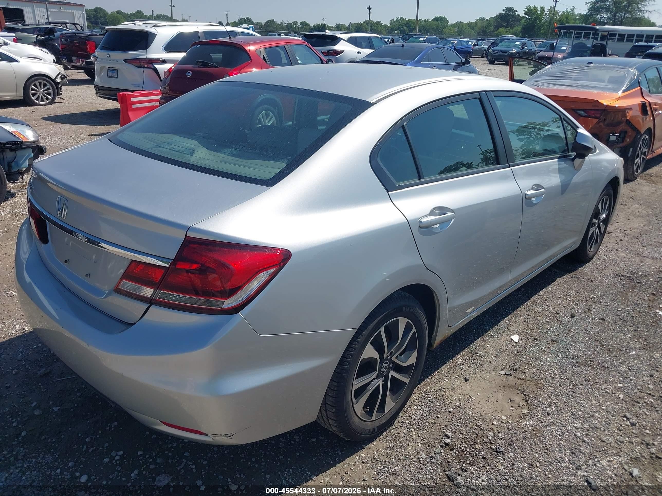 2013 Honda Civic Ex-l Silver vin: 19XFB2F93DE256684
