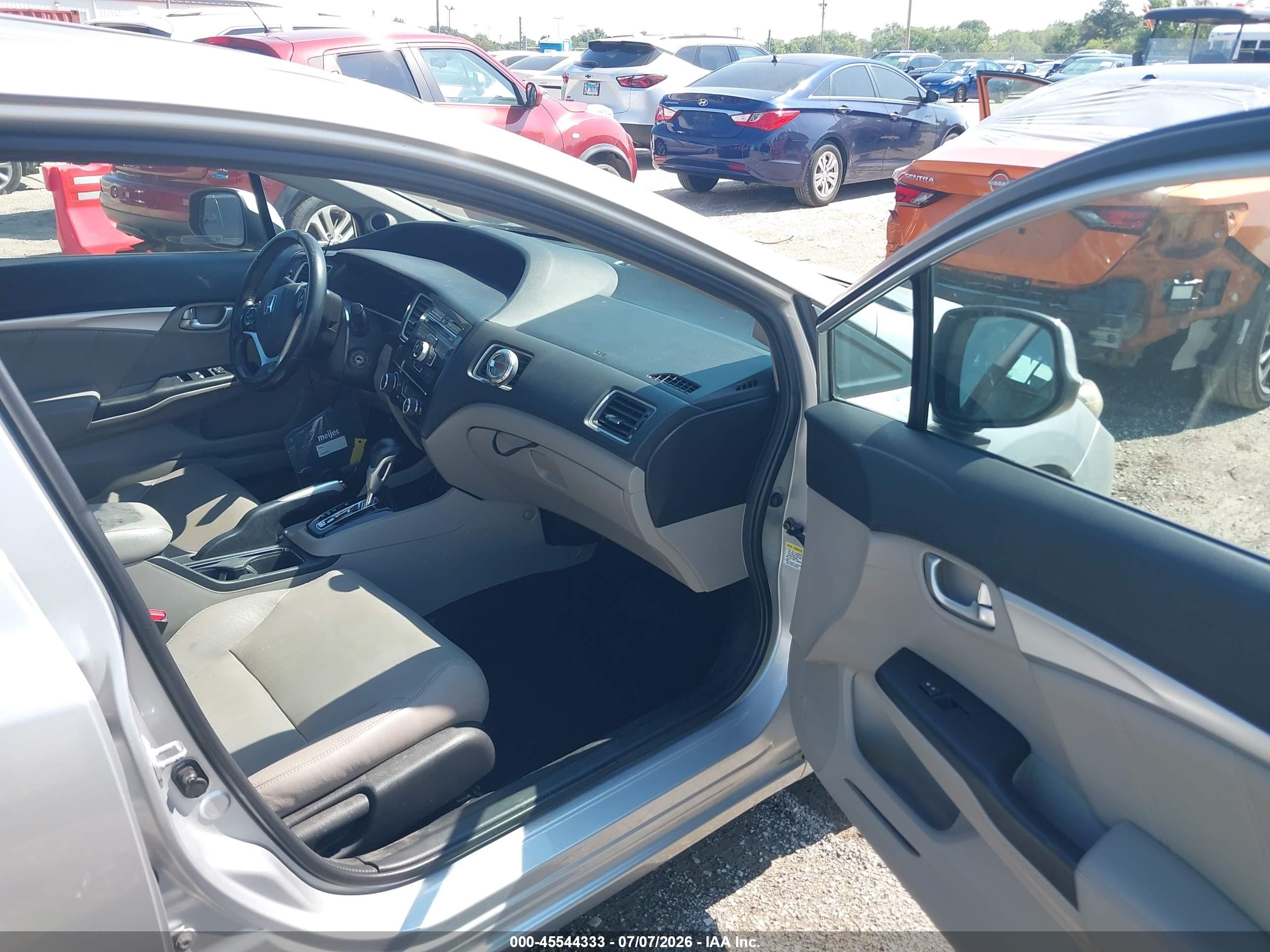 2013 Honda Civic Ex-l Silver vin: 19XFB2F93DE256684