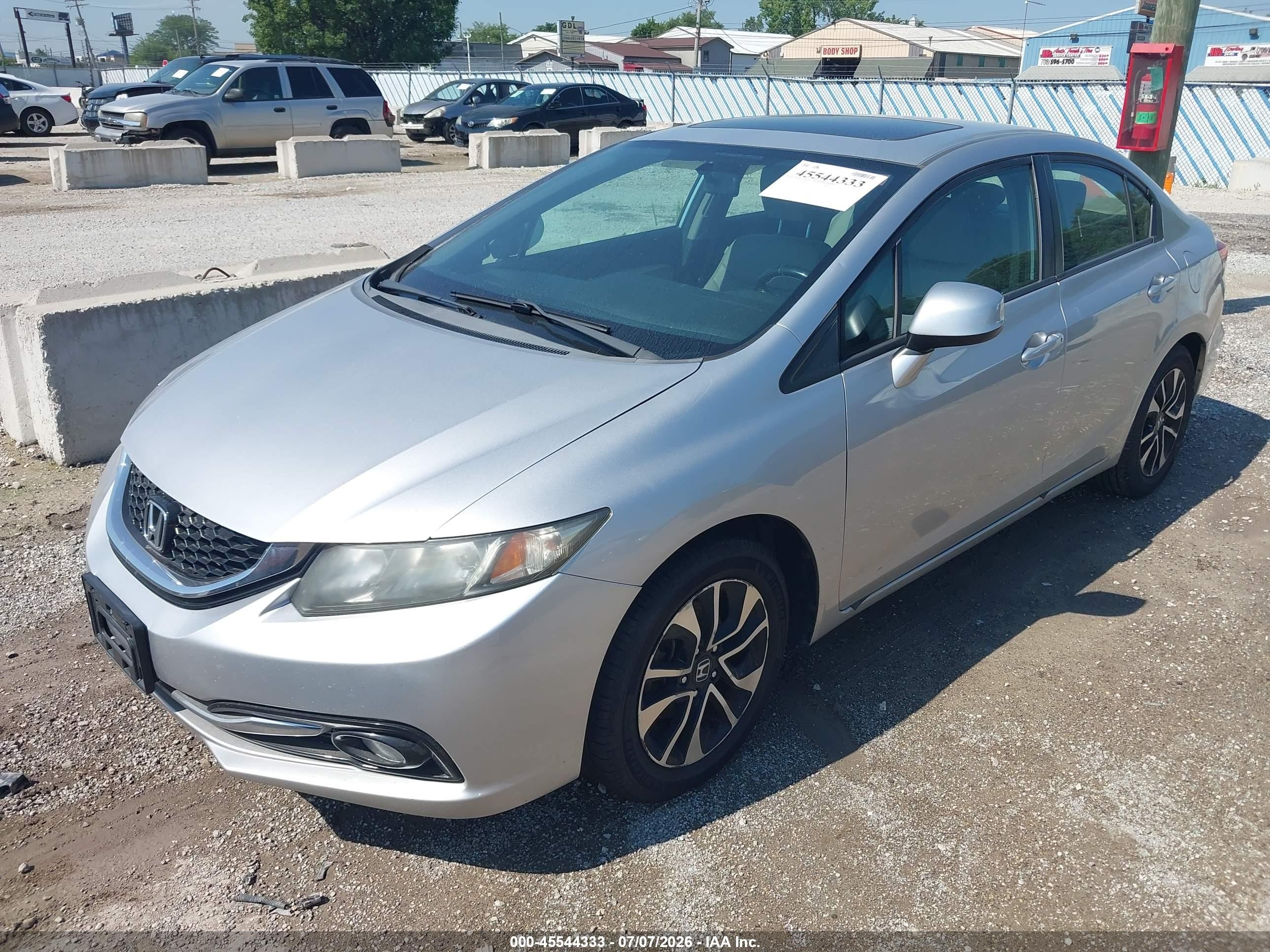 2013 Honda Civic Ex-l Silver vin: 19XFB2F93DE256684
