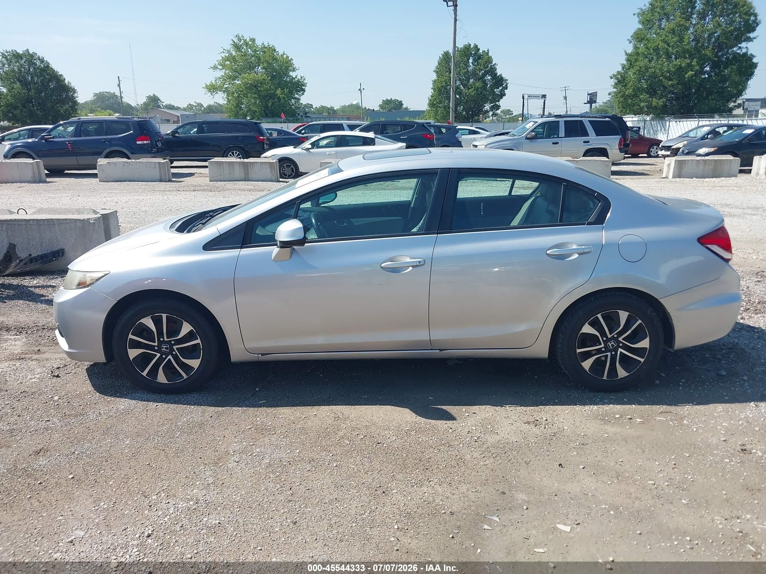 2013 Honda Civic Ex-l Silver vin: 19XFB2F93DE256684