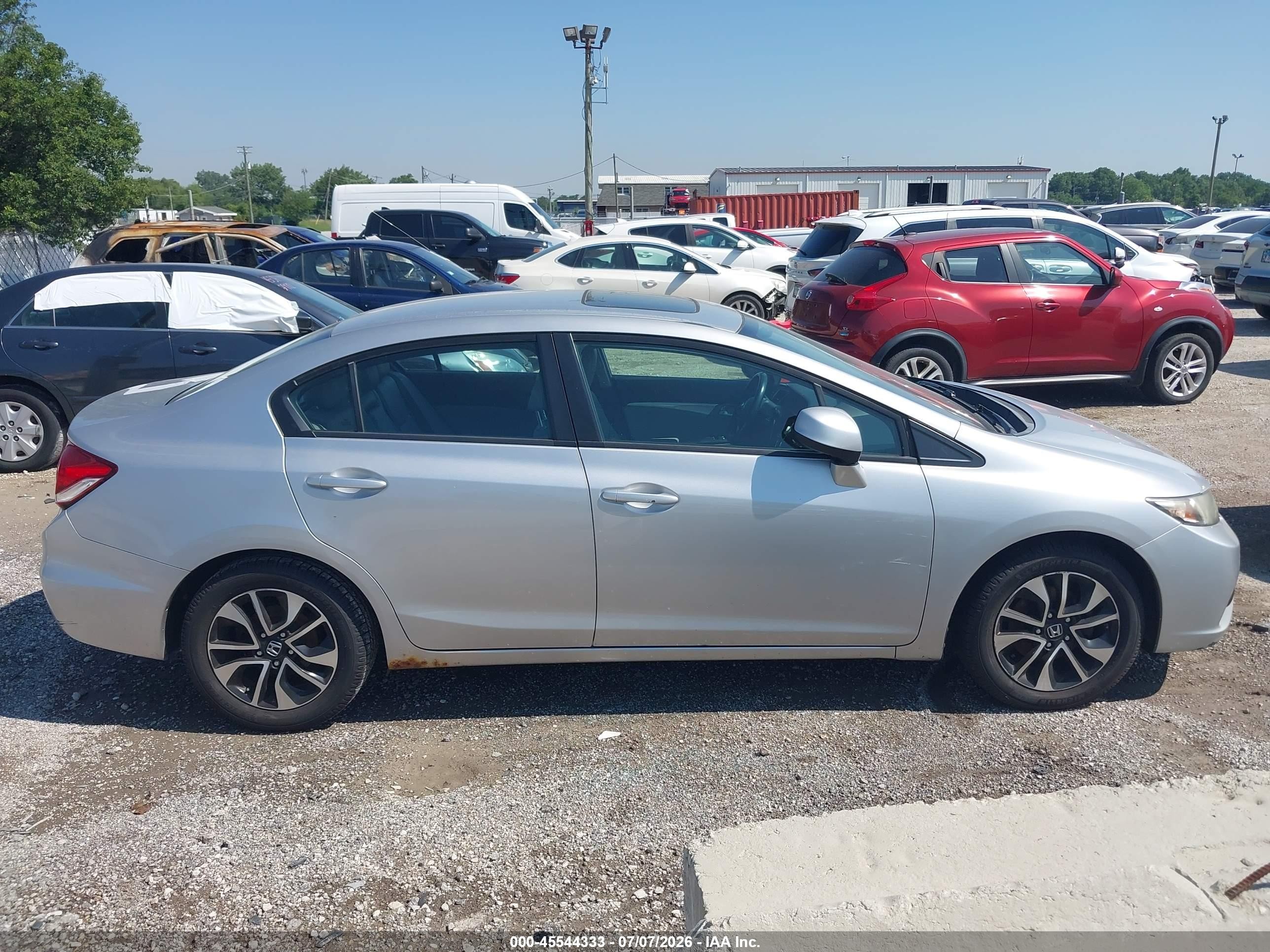 2013 Honda Civic Ex-l Silver vin: 19XFB2F93DE256684