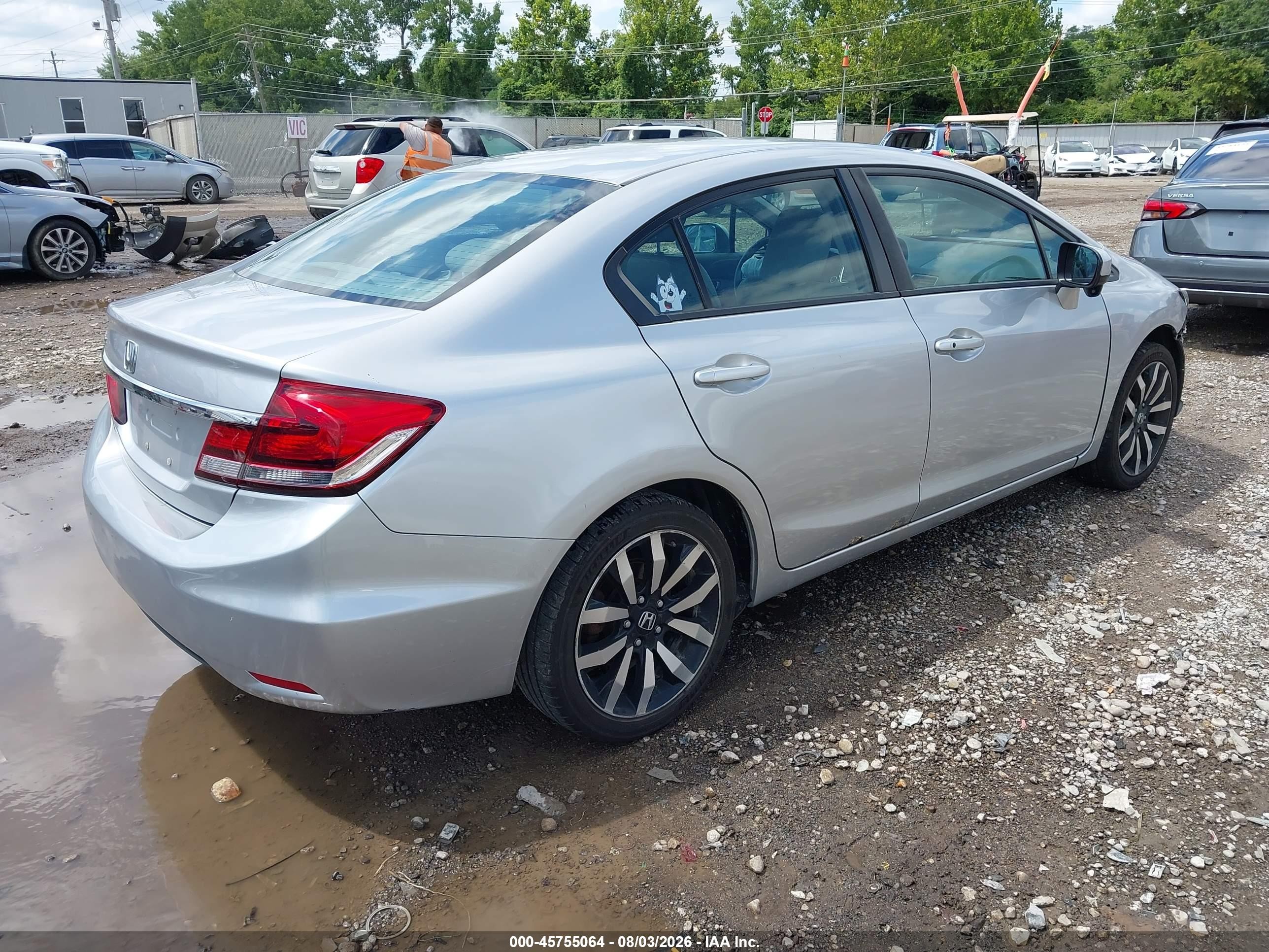 2014 Honda Civic Ex-l Silver vin: 19XFB2F93EE045728