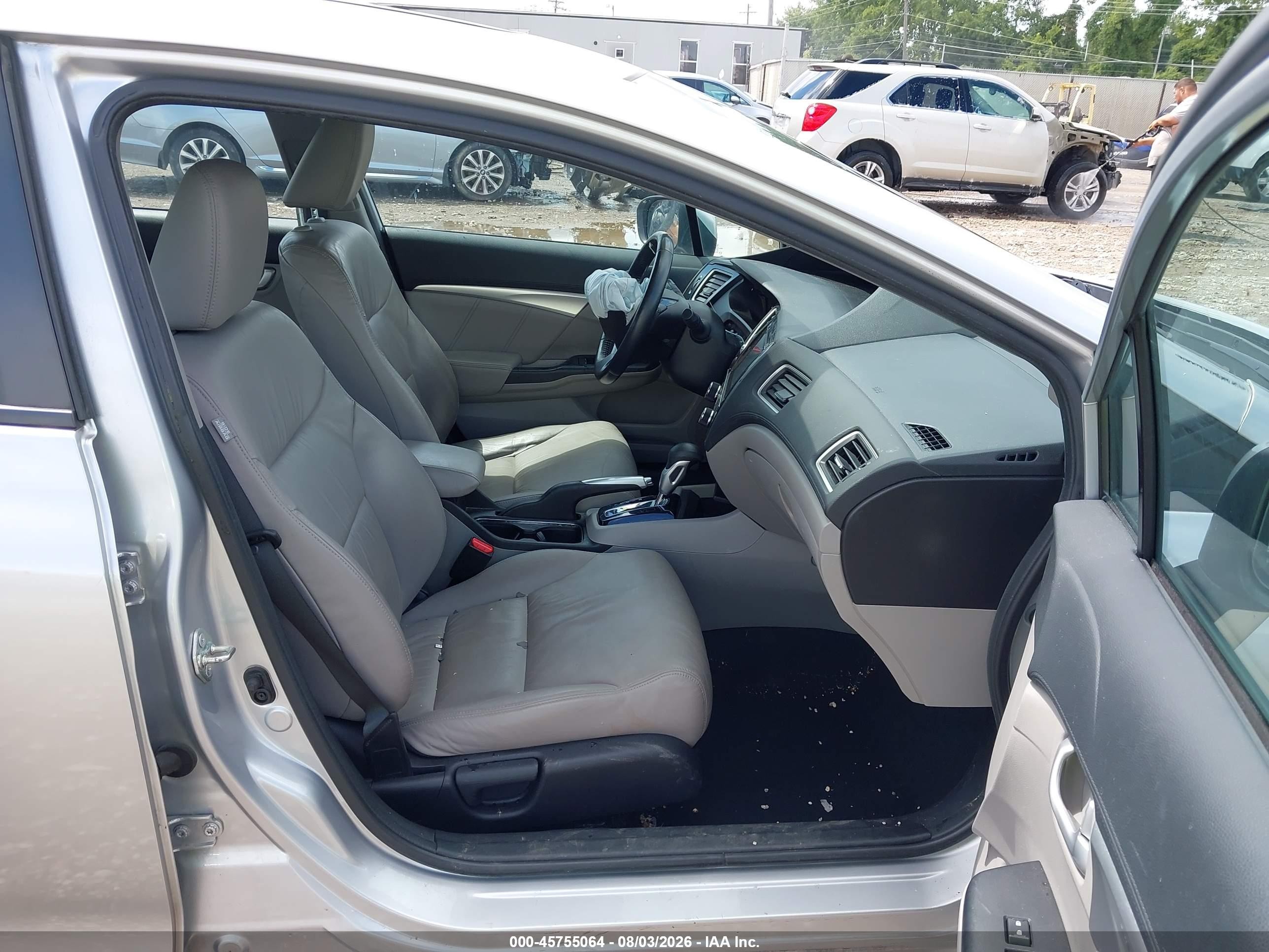 2014 Honda Civic Ex-l Silver vin: 19XFB2F93EE045728