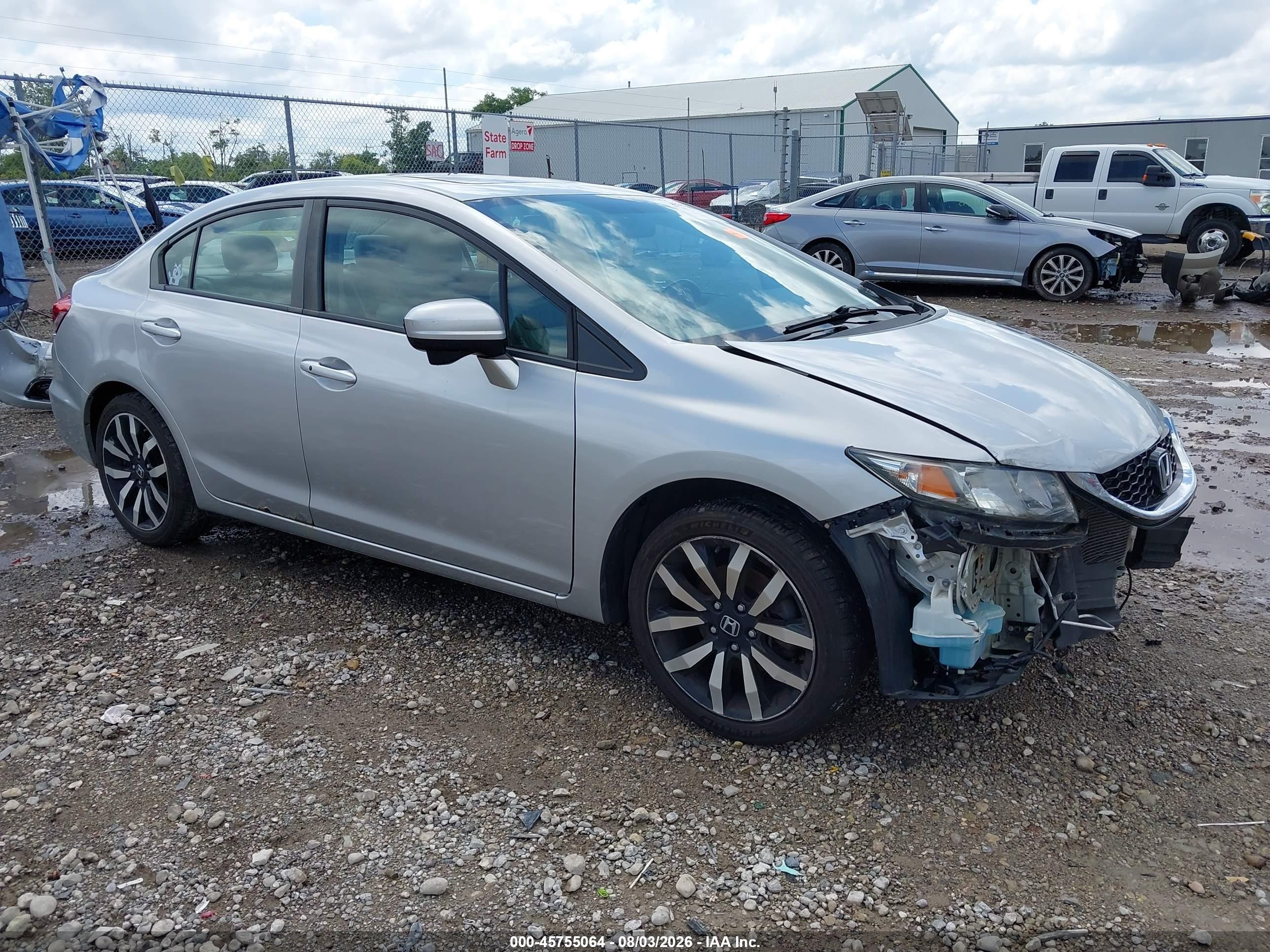 2014 Honda Civic Ex-l Silver vin: 19XFB2F93EE045728