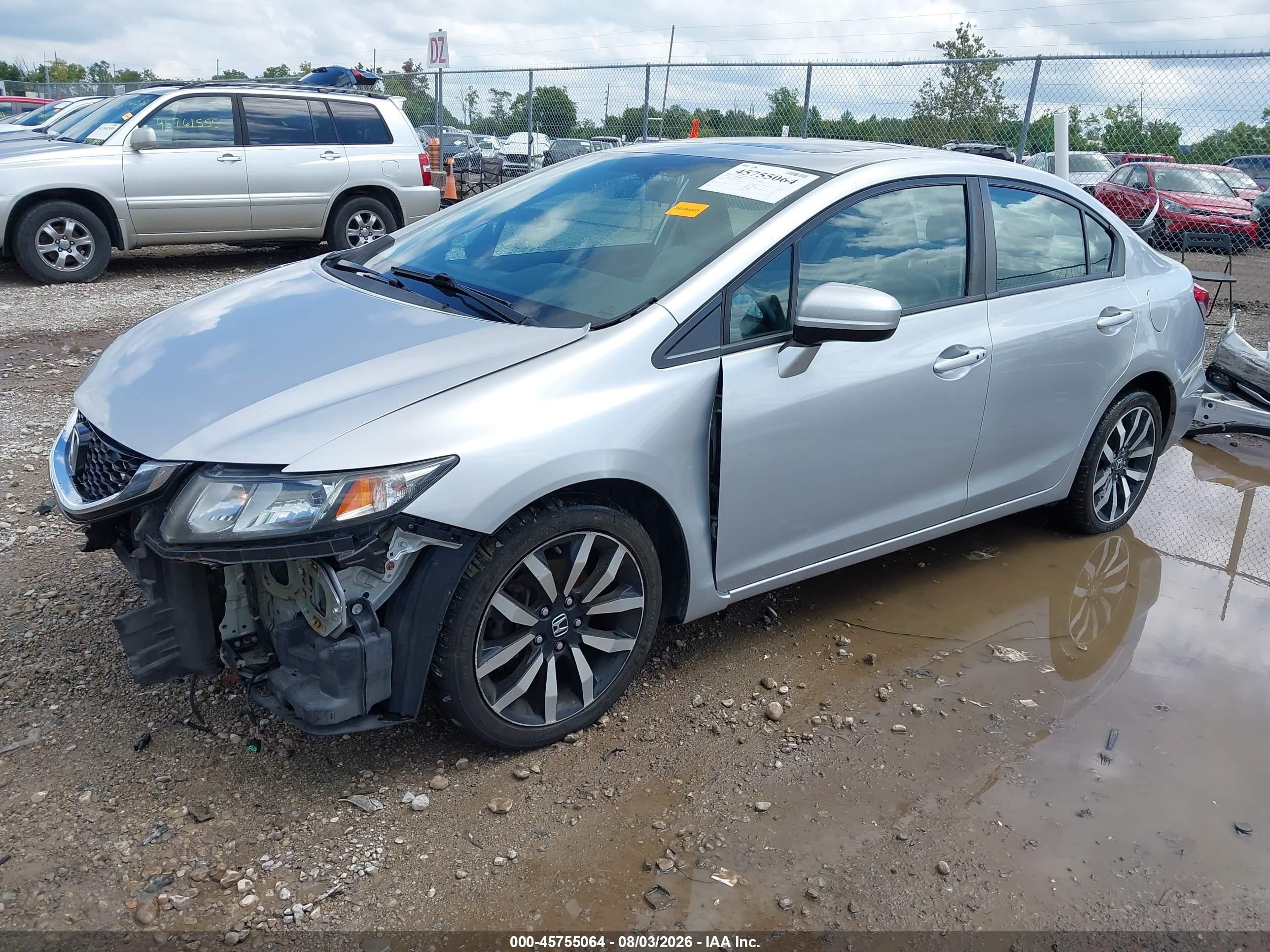 2014 Honda Civic Ex-l Silver vin: 19XFB2F93EE045728