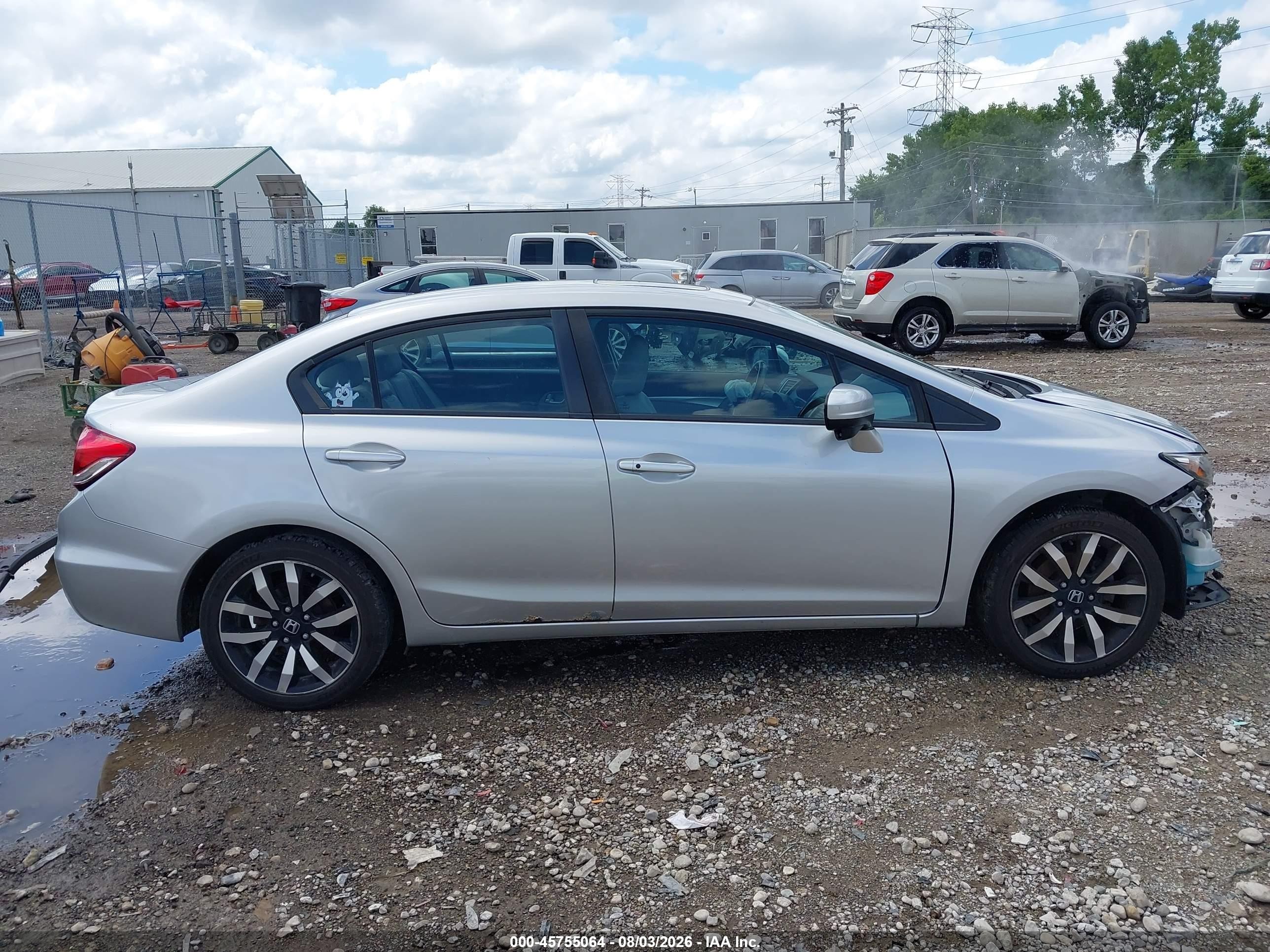 2014 Honda Civic Ex-l Silver vin: 19XFB2F93EE045728
