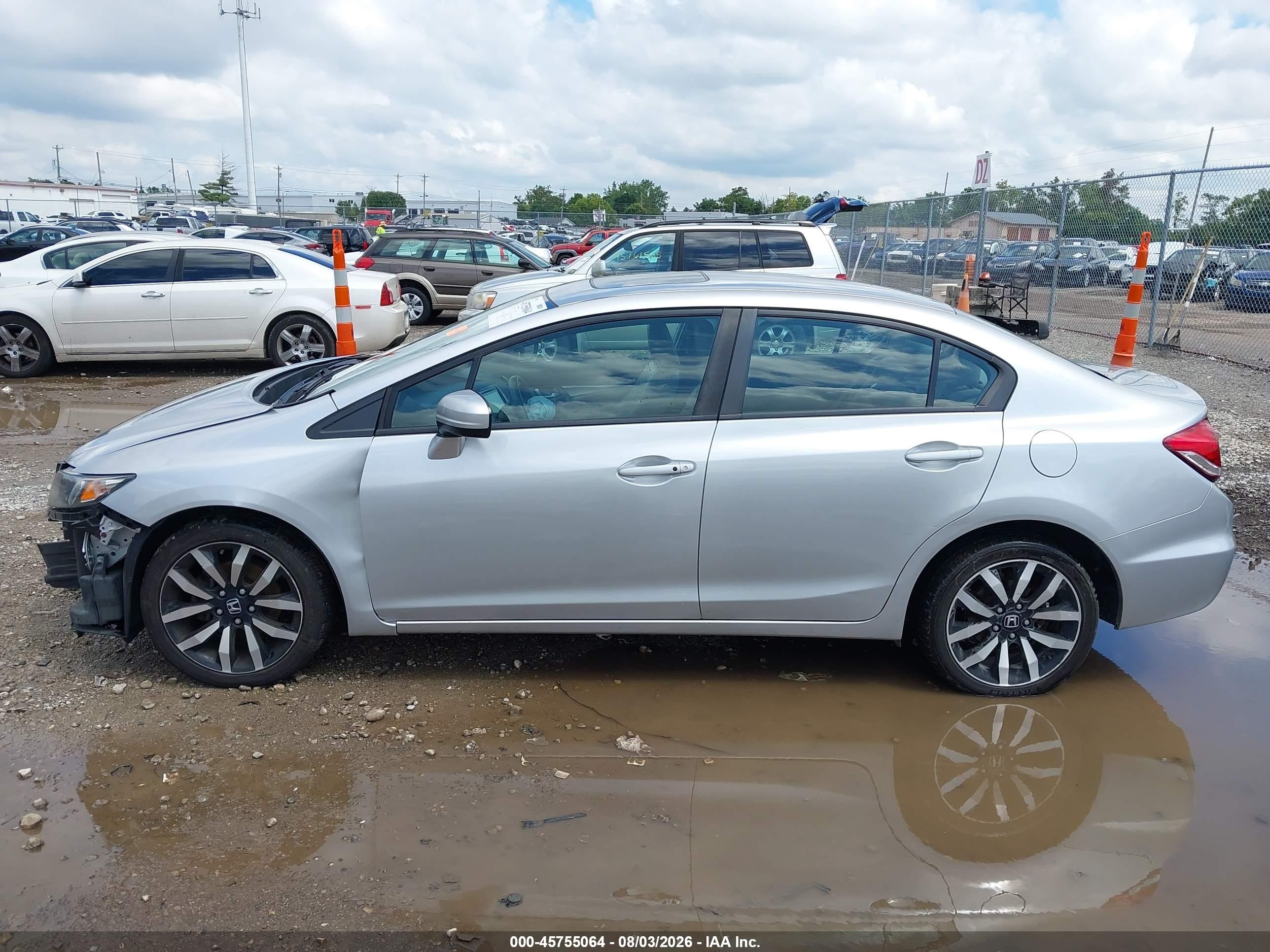 2014 Honda Civic Ex-l Silver vin: 19XFB2F93EE045728