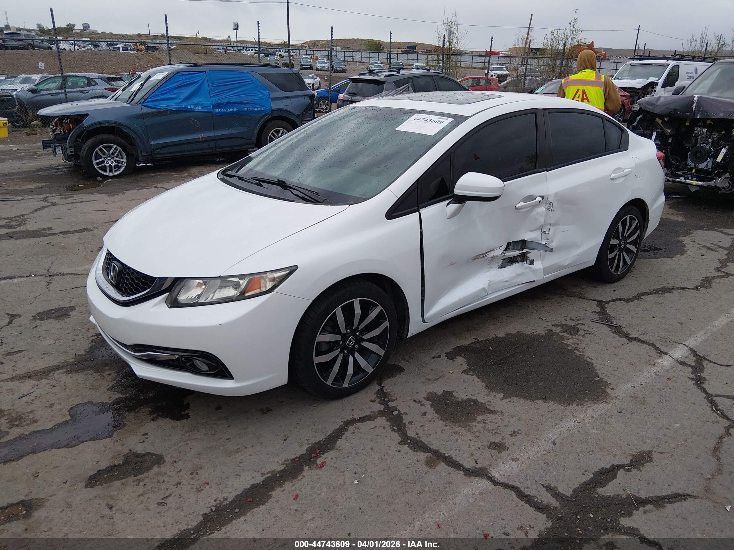 2014 Honda Civic Ex-l White vin: 19XFB2F93EE058575