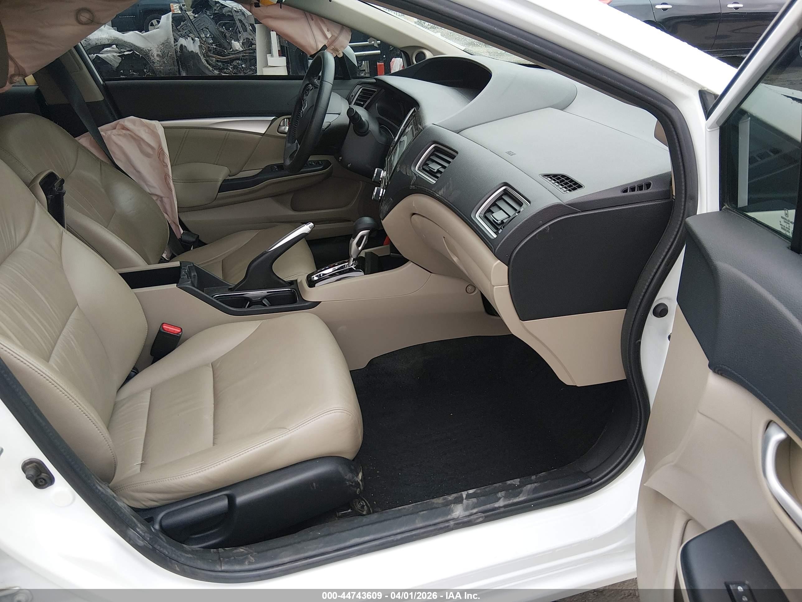 2014 Honda Civic Ex-l White vin: 19XFB2F93EE058575