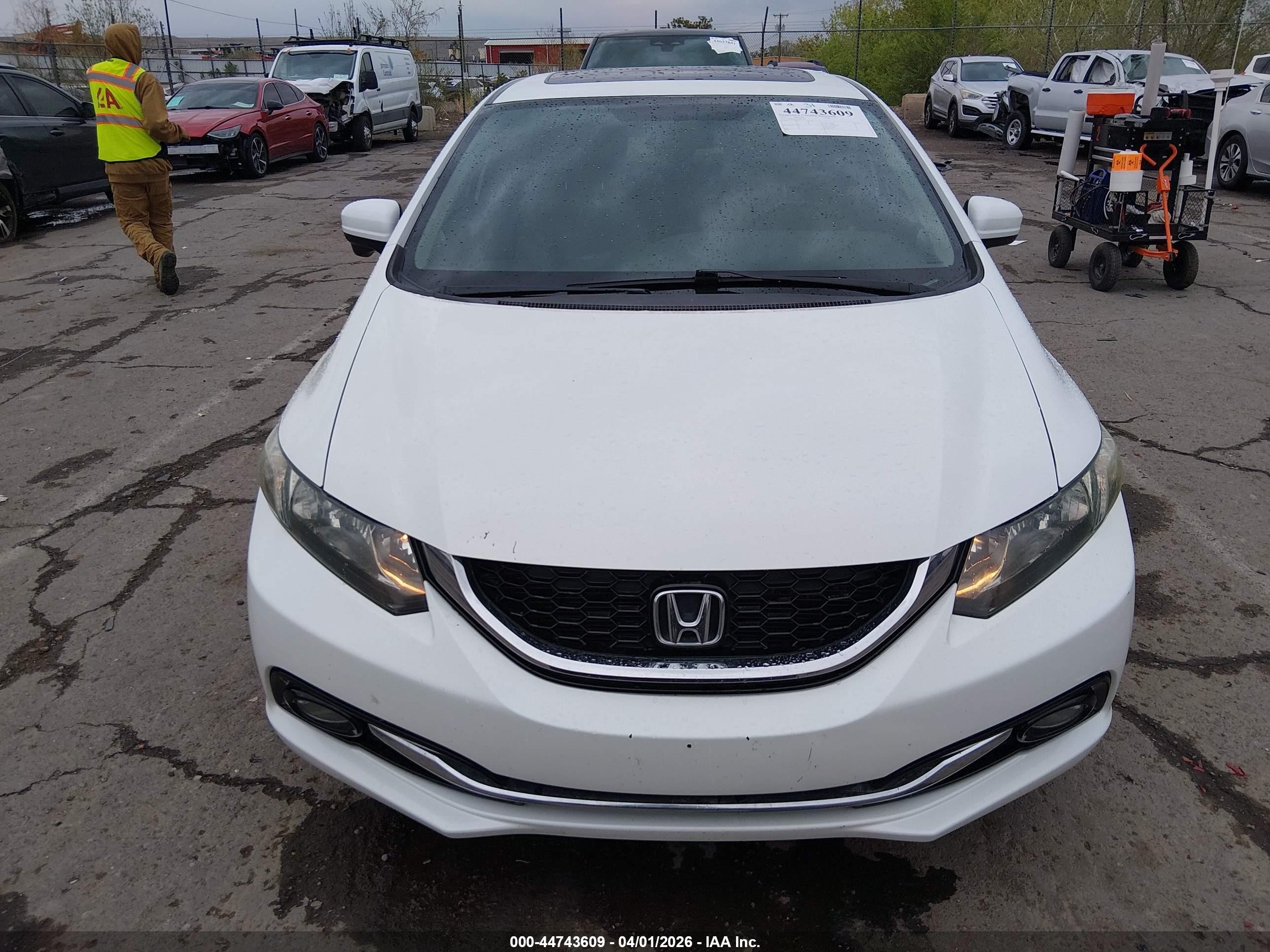 2014 Honda Civic Ex-l White vin: 19XFB2F93EE058575