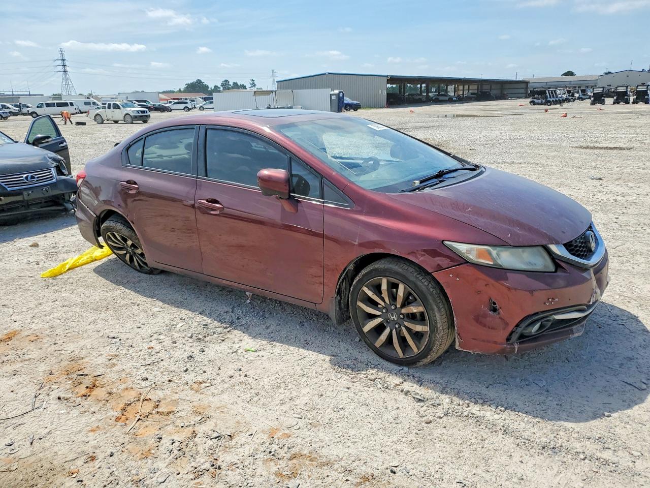 2015 Honda Civic Exl Burgundy vin: 19XFB2F93FE062188