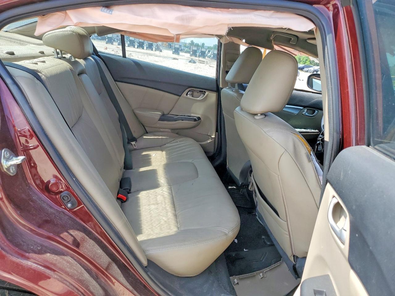 2015 Honda Civic Exl Burgundy vin: 19XFB2F93FE062188