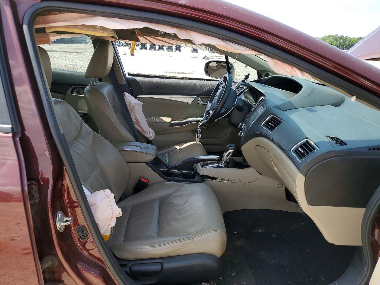 2015 Honda Civic Exl Burgundy vin: 19XFB2F93FE062188