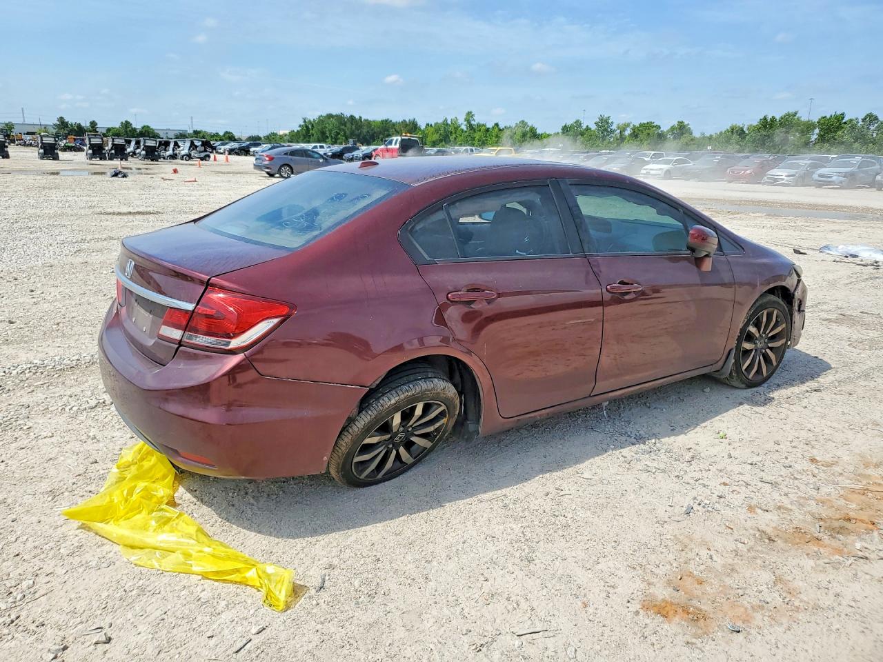 2015 Honda Civic Exl Burgundy vin: 19XFB2F93FE062188