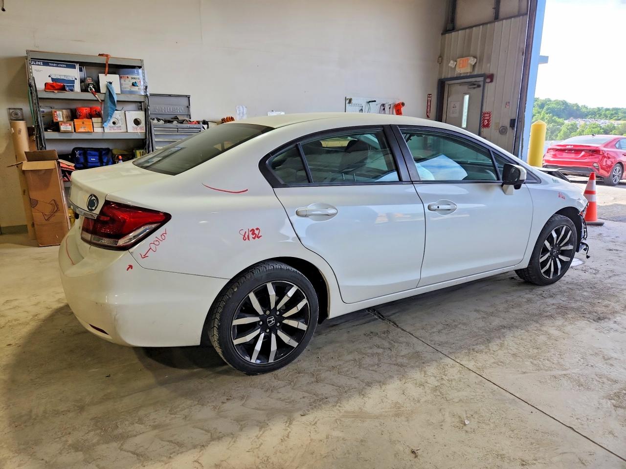 2015 Honda Civic Exl White vin: 19XFB2F93FE064460