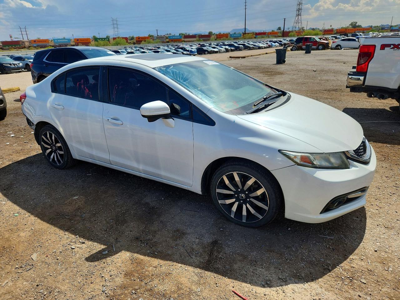 2015 Honda Civic Exl White vin: 19XFB2F93FE067374
