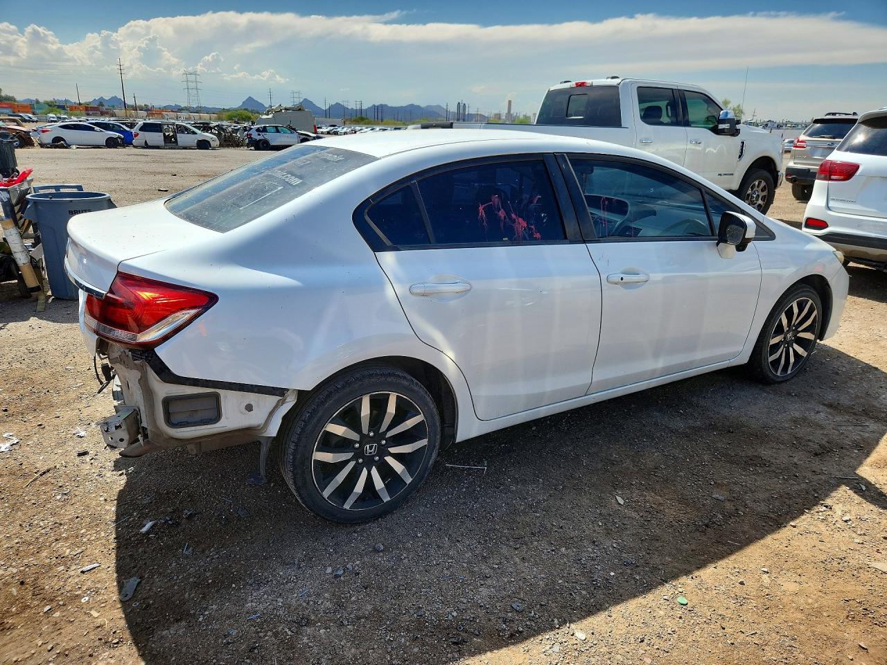 2015 Honda Civic Exl White vin: 19XFB2F93FE067374