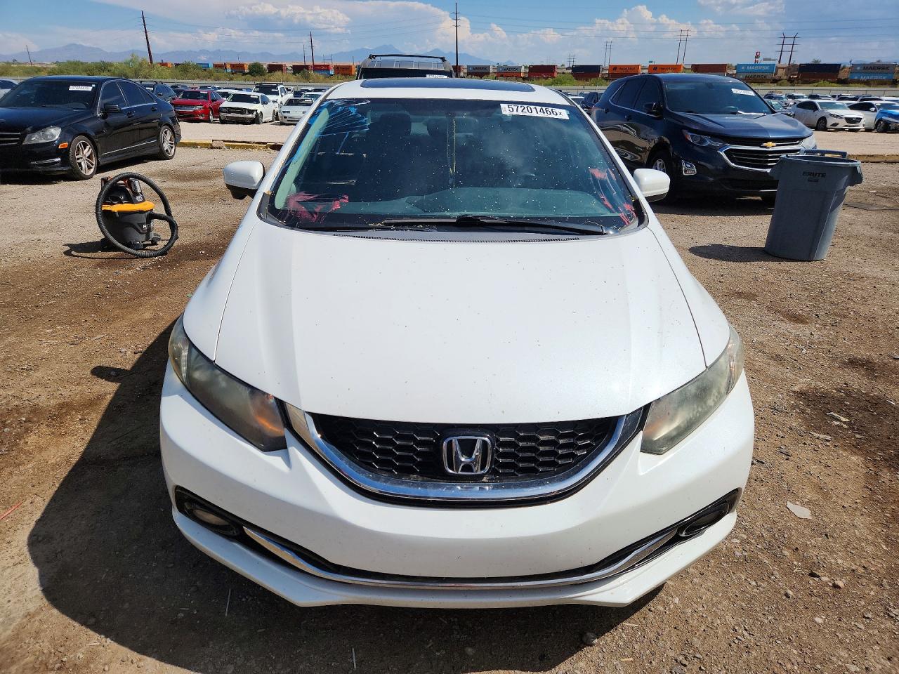 2015 Honda Civic Exl White vin: 19XFB2F93FE067374