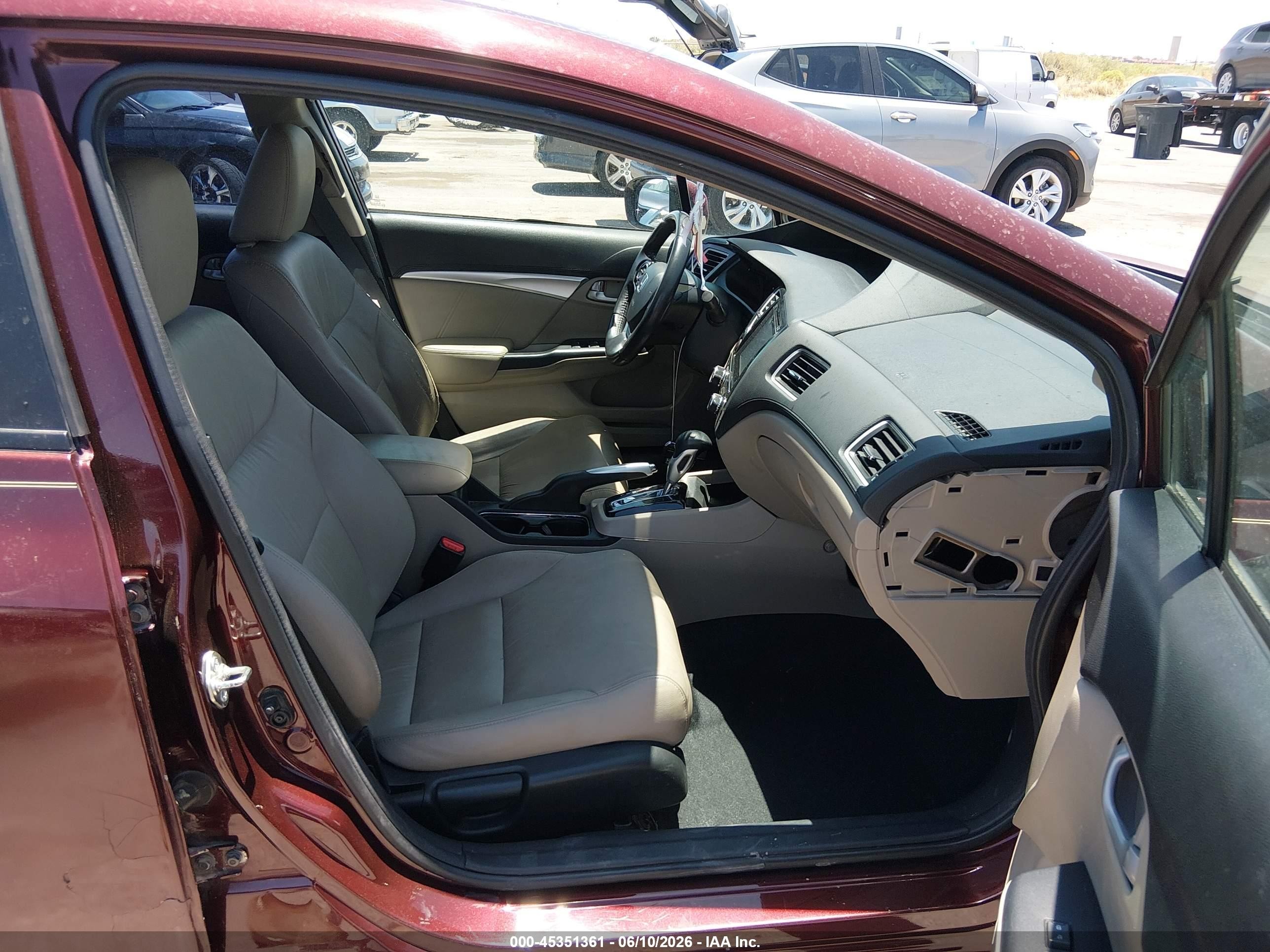 2015 Honda Civic Ex-l Maroon vin: 19XFB2F93FE078911