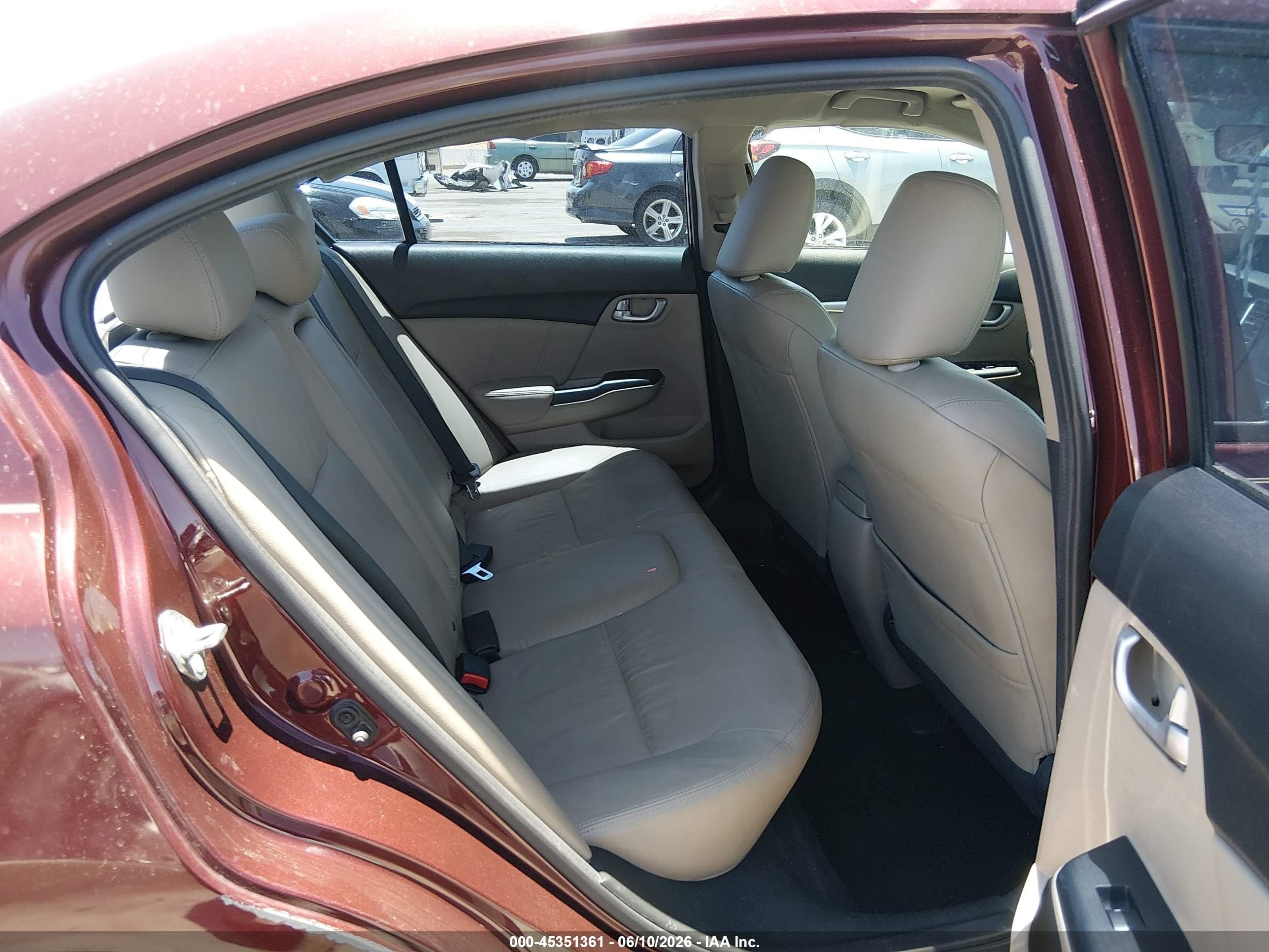 2015 Honda Civic Ex-l Maroon vin: 19XFB2F93FE078911