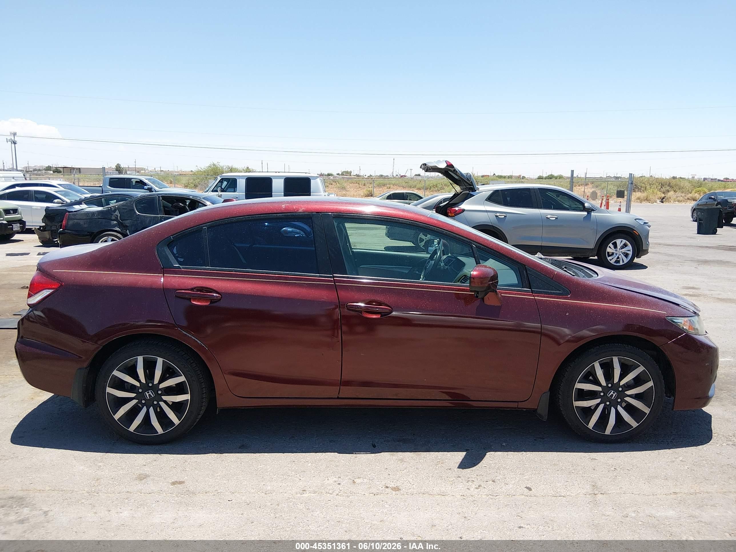 2015 Honda Civic Ex-l Maroon vin: 19XFB2F93FE078911