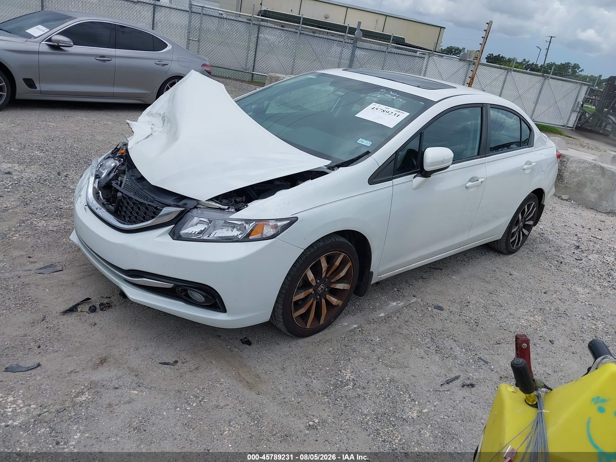 2015 Honda Civic Ex-l White vin: 19XFB2F93FE098978