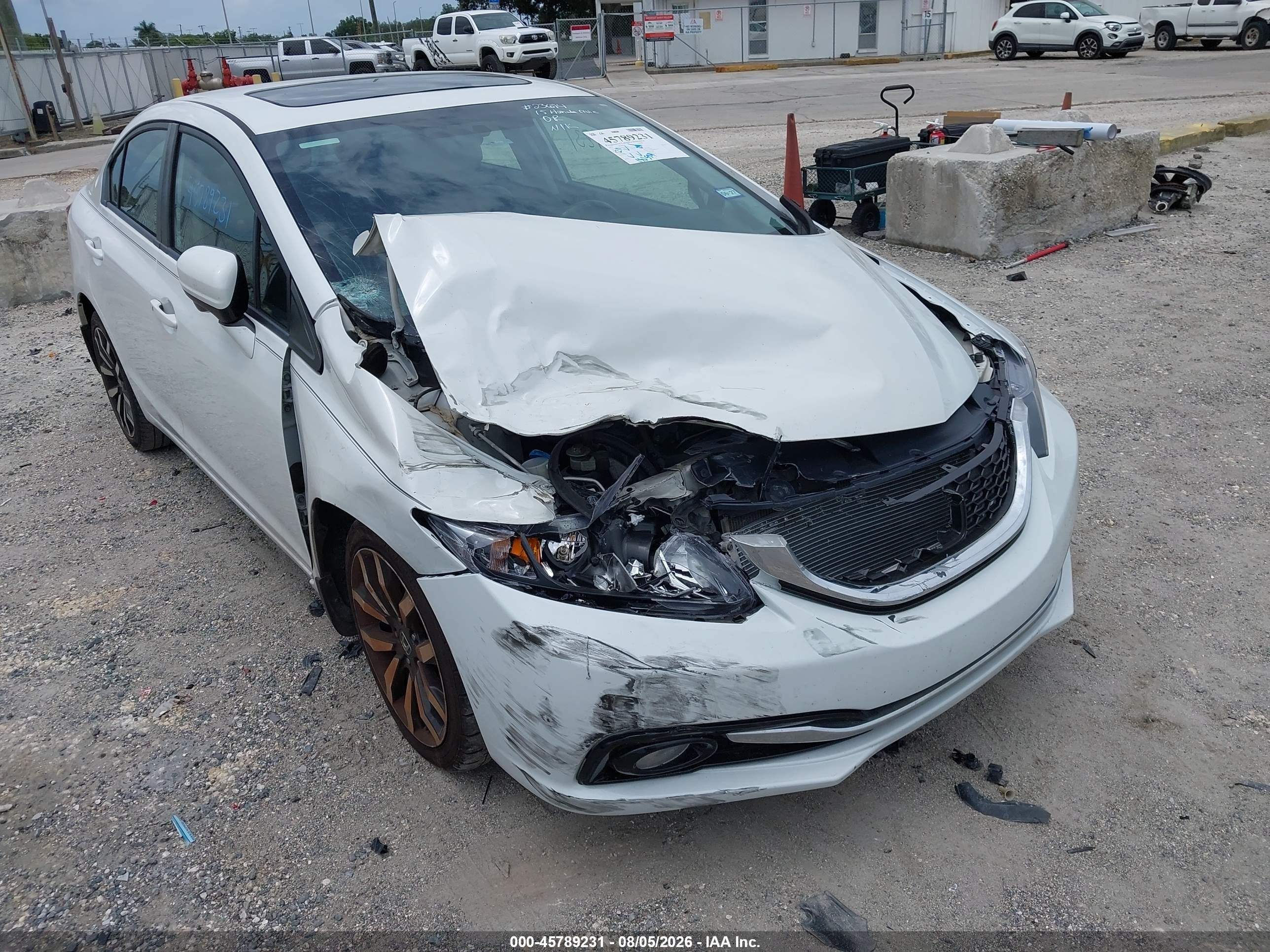 2015 Honda Civic Ex-l White vin: 19XFB2F93FE098978