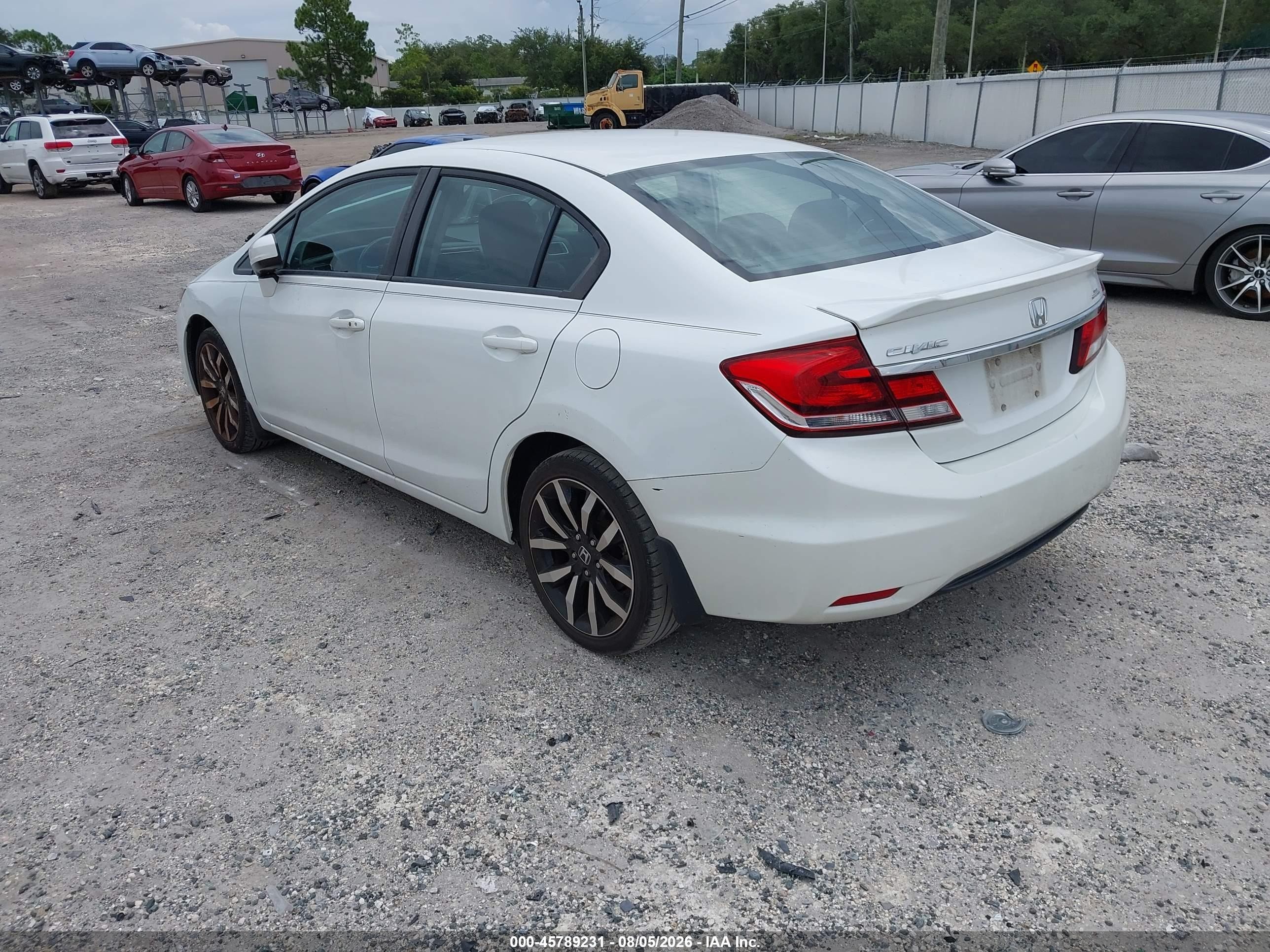 2015 Honda Civic Ex-l White vin: 19XFB2F93FE098978