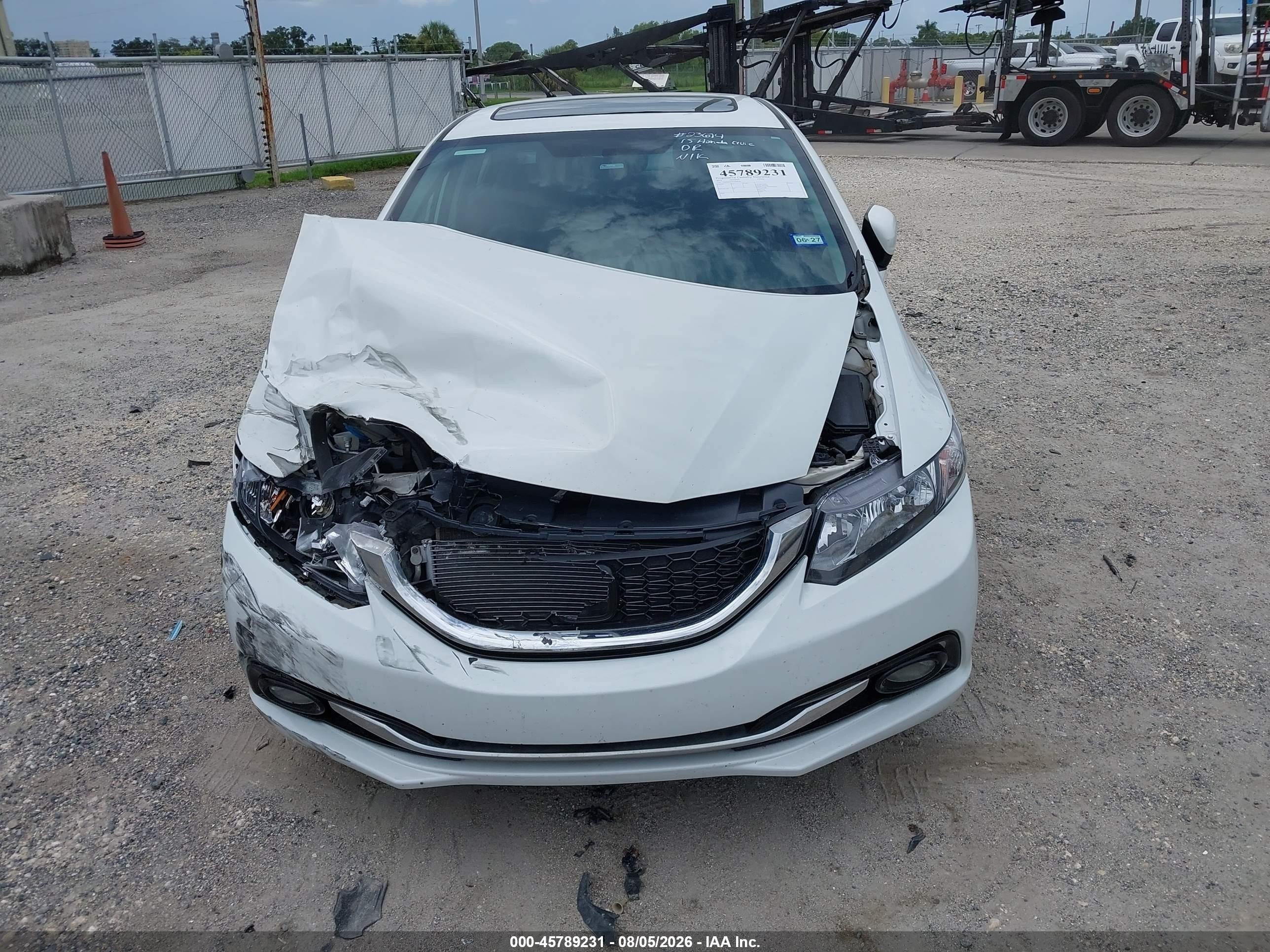 2015 Honda Civic Ex-l White vin: 19XFB2F93FE098978