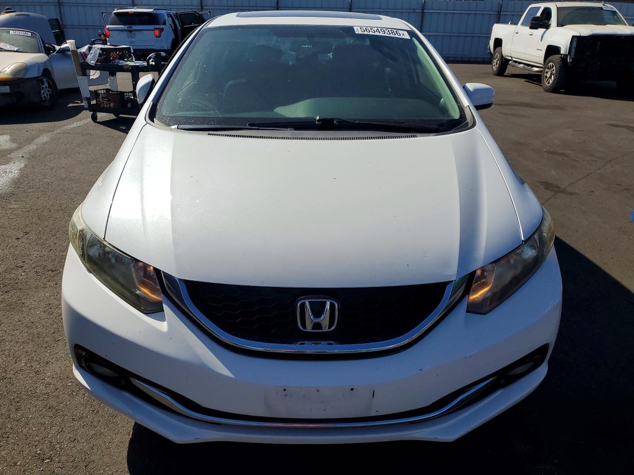 2015 Honda Civic Exl White vin: 19XFB2F93FE208136