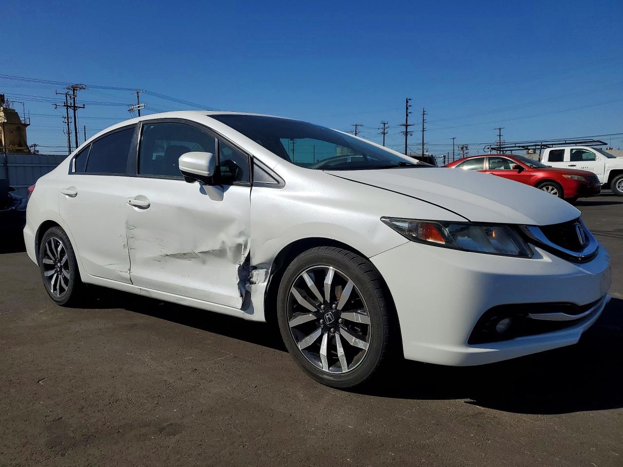 2015 Honda Civic Exl White vin: 19XFB2F93FE208136