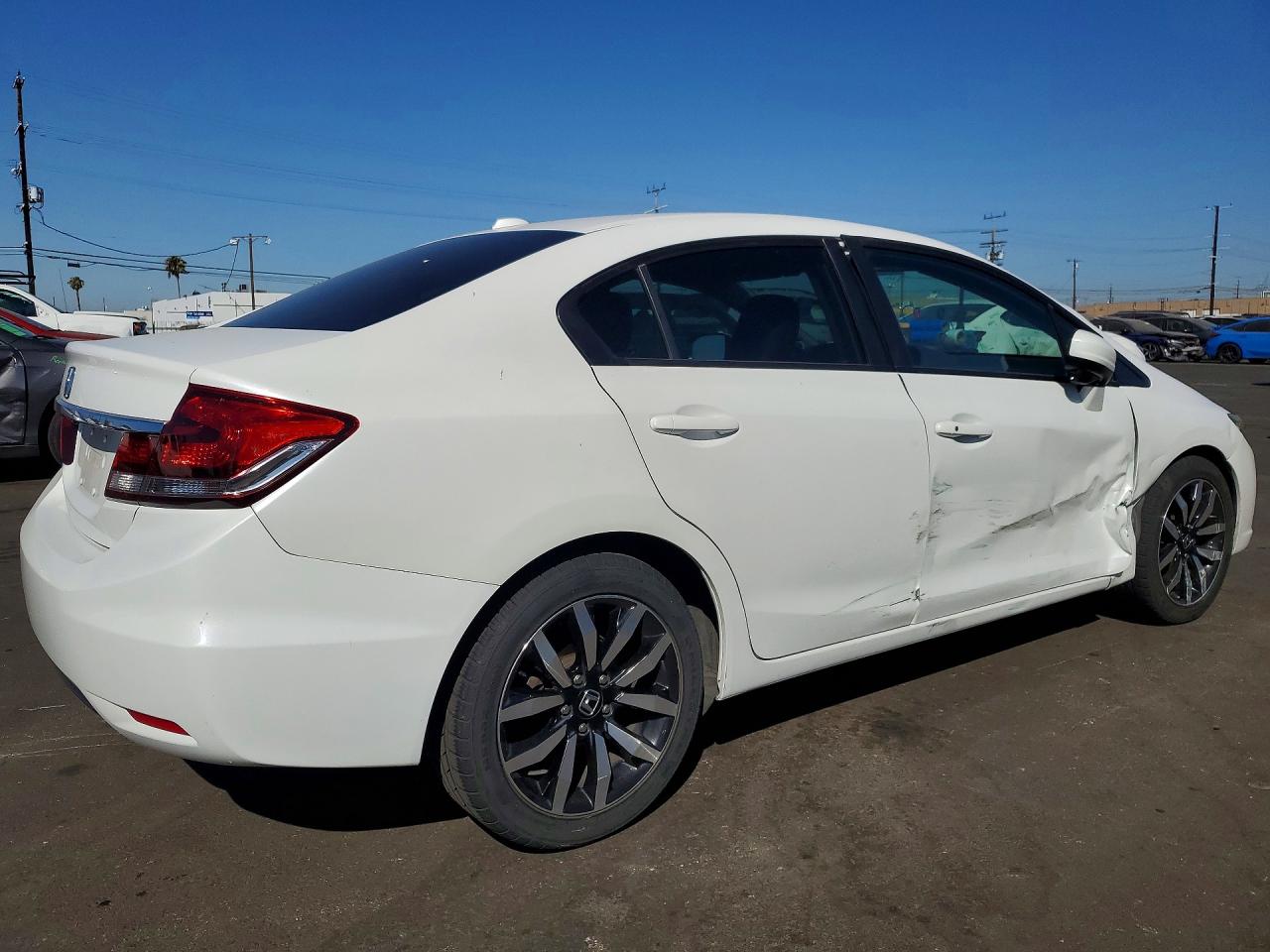 2015 Honda Civic Exl White vin: 19XFB2F93FE208136