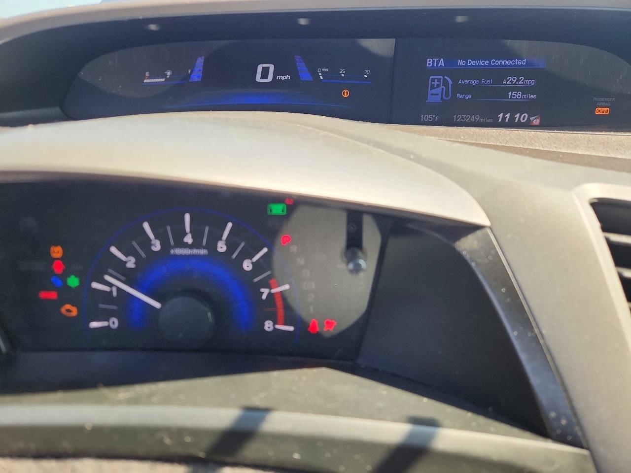 2012 Honda Civic Exl Gray vin: 19XFB2F94CE023279