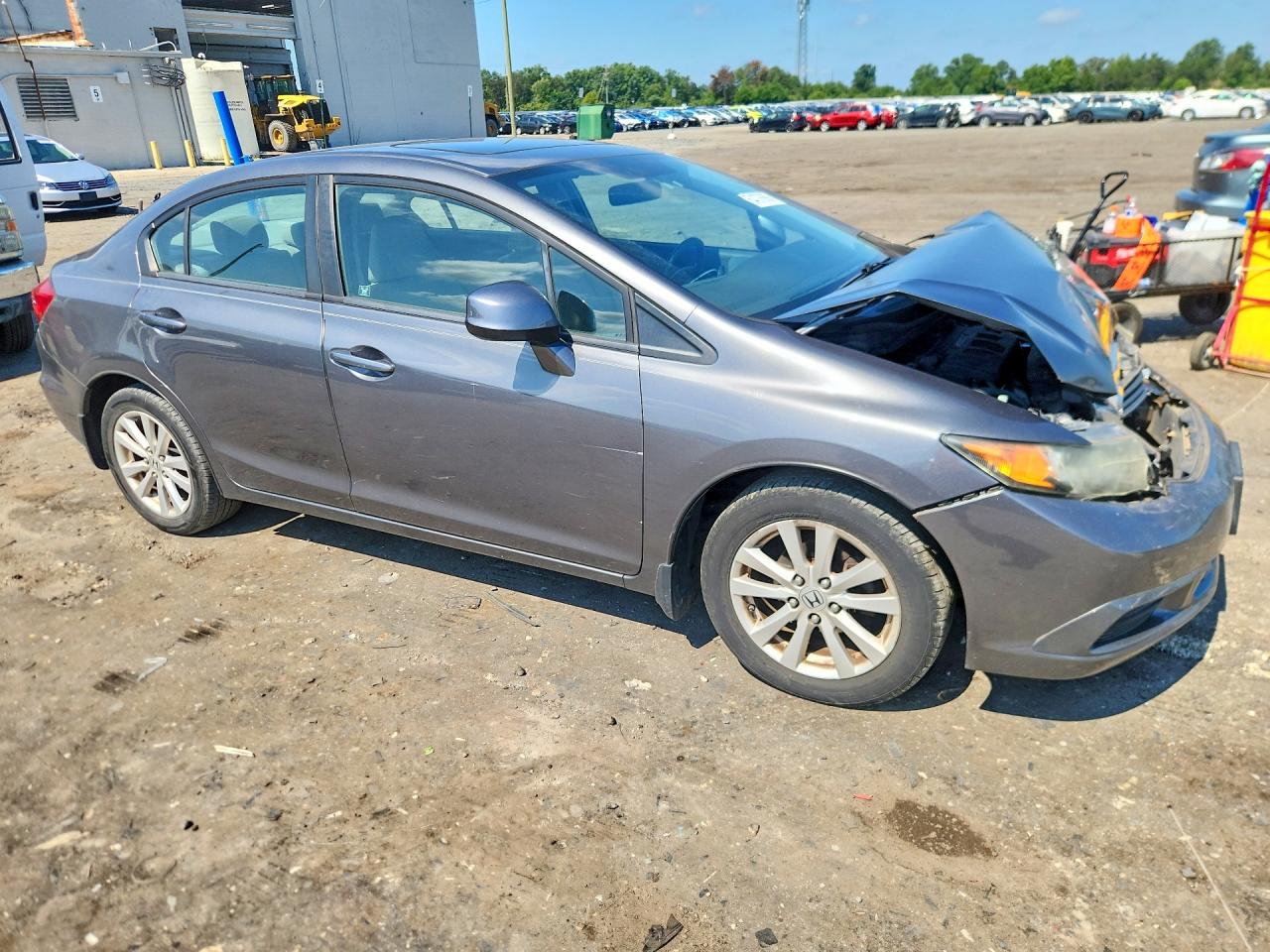 2012 Honda Civic Exl Gray vin: 19XFB2F94CE023279
