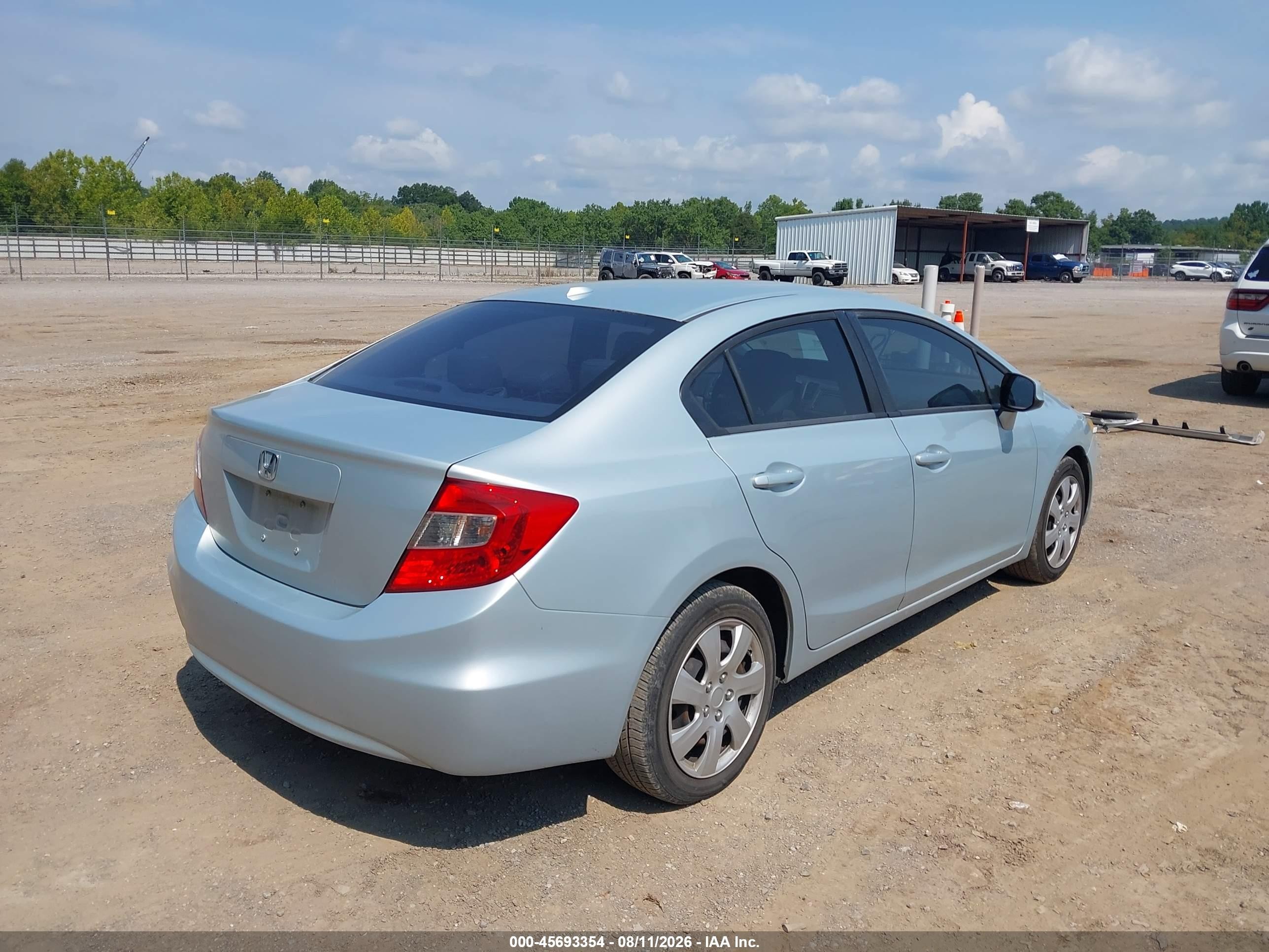 2012 Honda Civic Ex-l Light Blue vin: 19XFB2F94CE035318