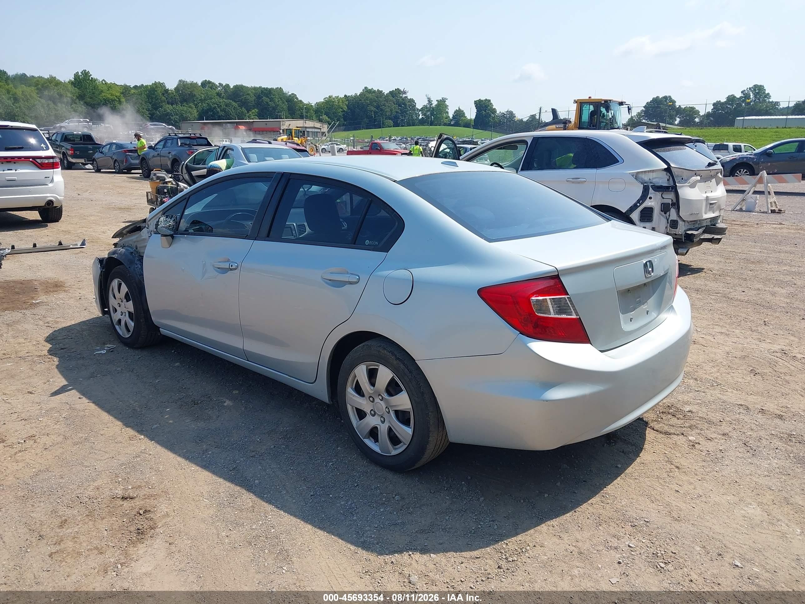 2012 Honda Civic Ex-l Light Blue vin: 19XFB2F94CE035318